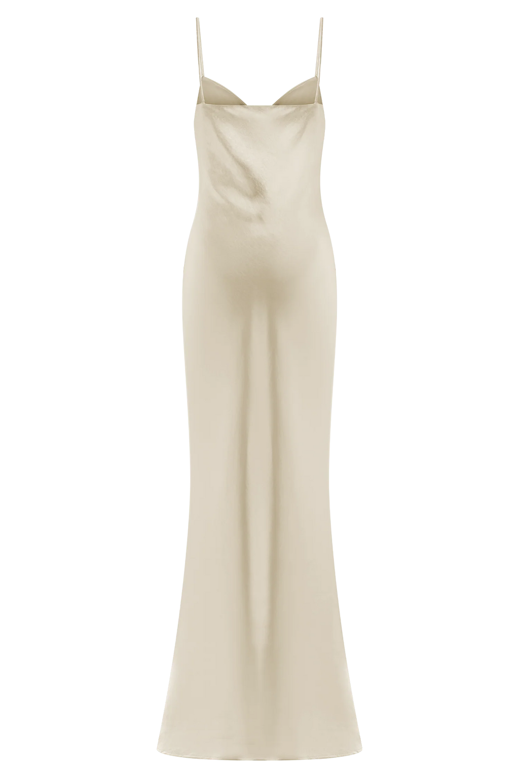 Lilly Sweetheart Satin Maxi Dress - Blush Gold