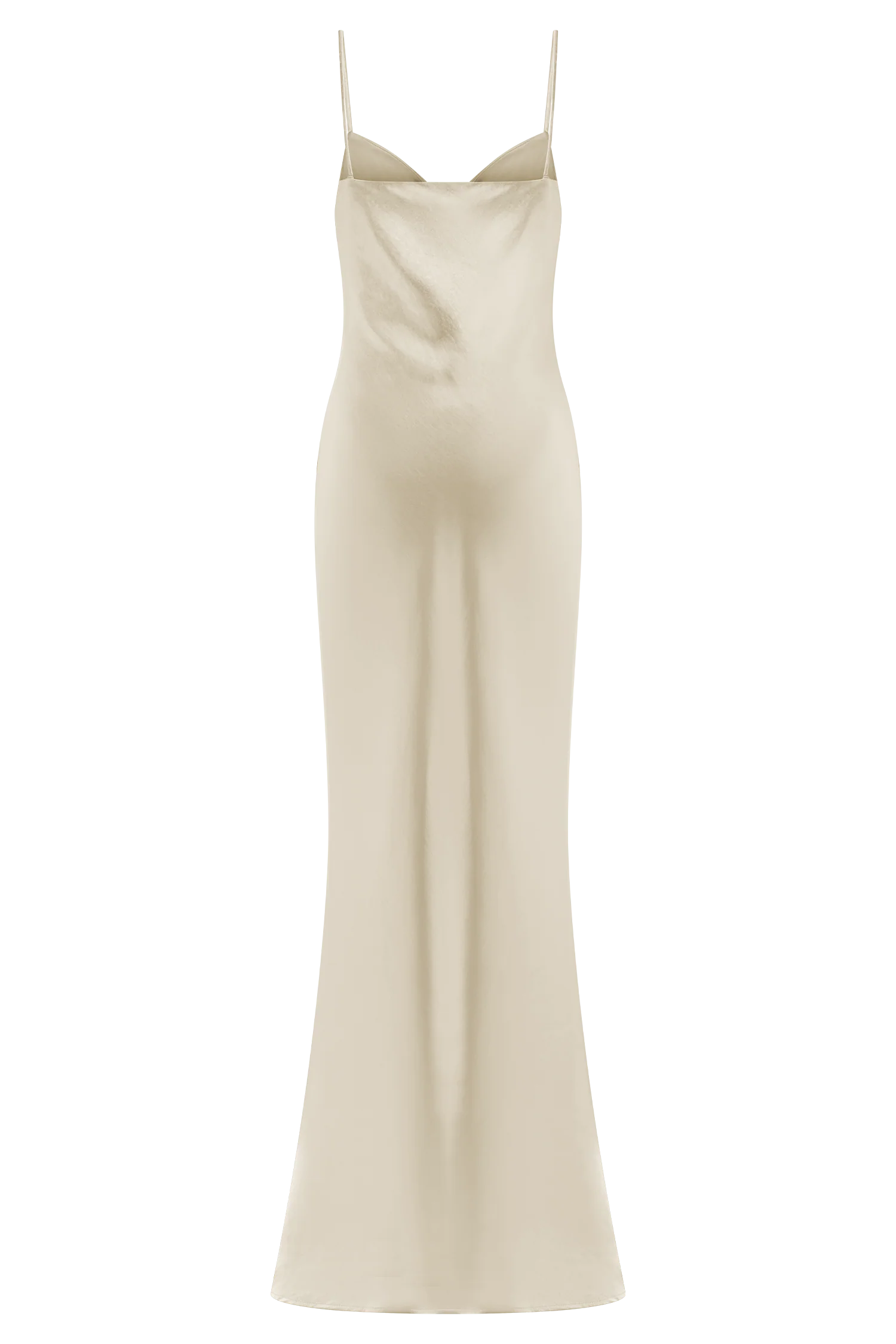 Lilly Sweetheart Satin Maxi Dress - Blush Gold
