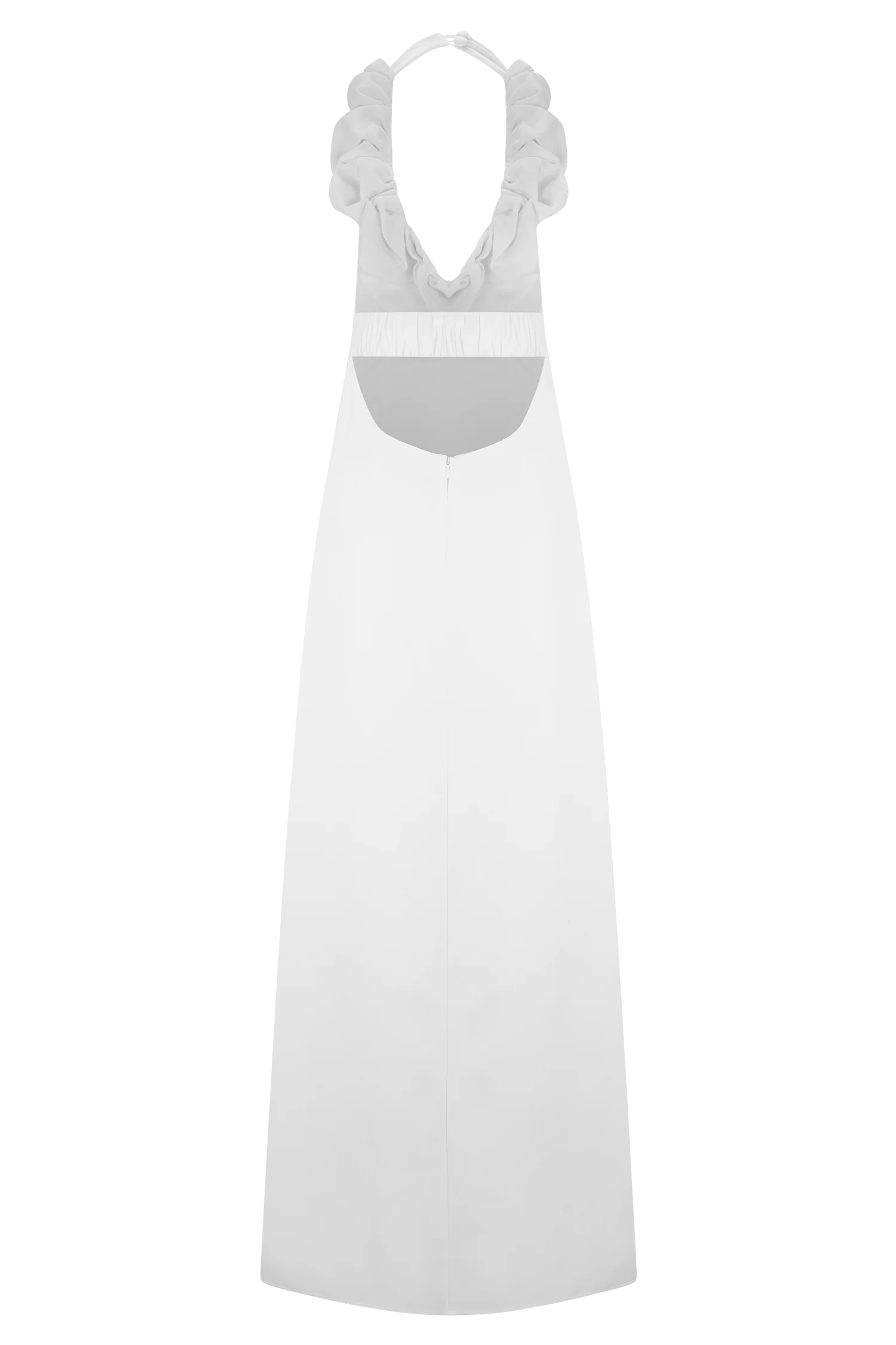 Carolyn Linen Bubble Maxi Dress - White