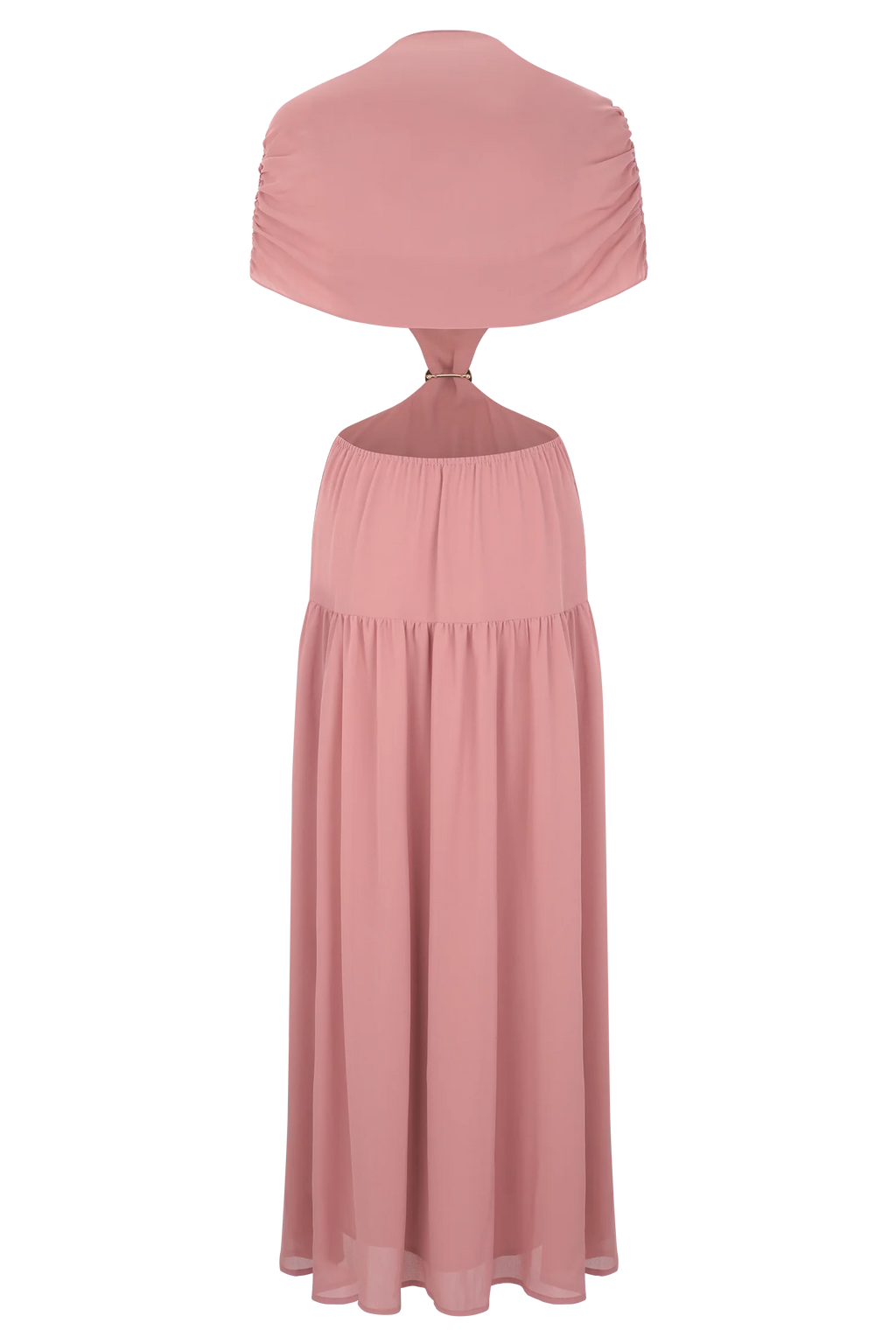 Georgina Chiffon Midi Dress - Burnt Rose