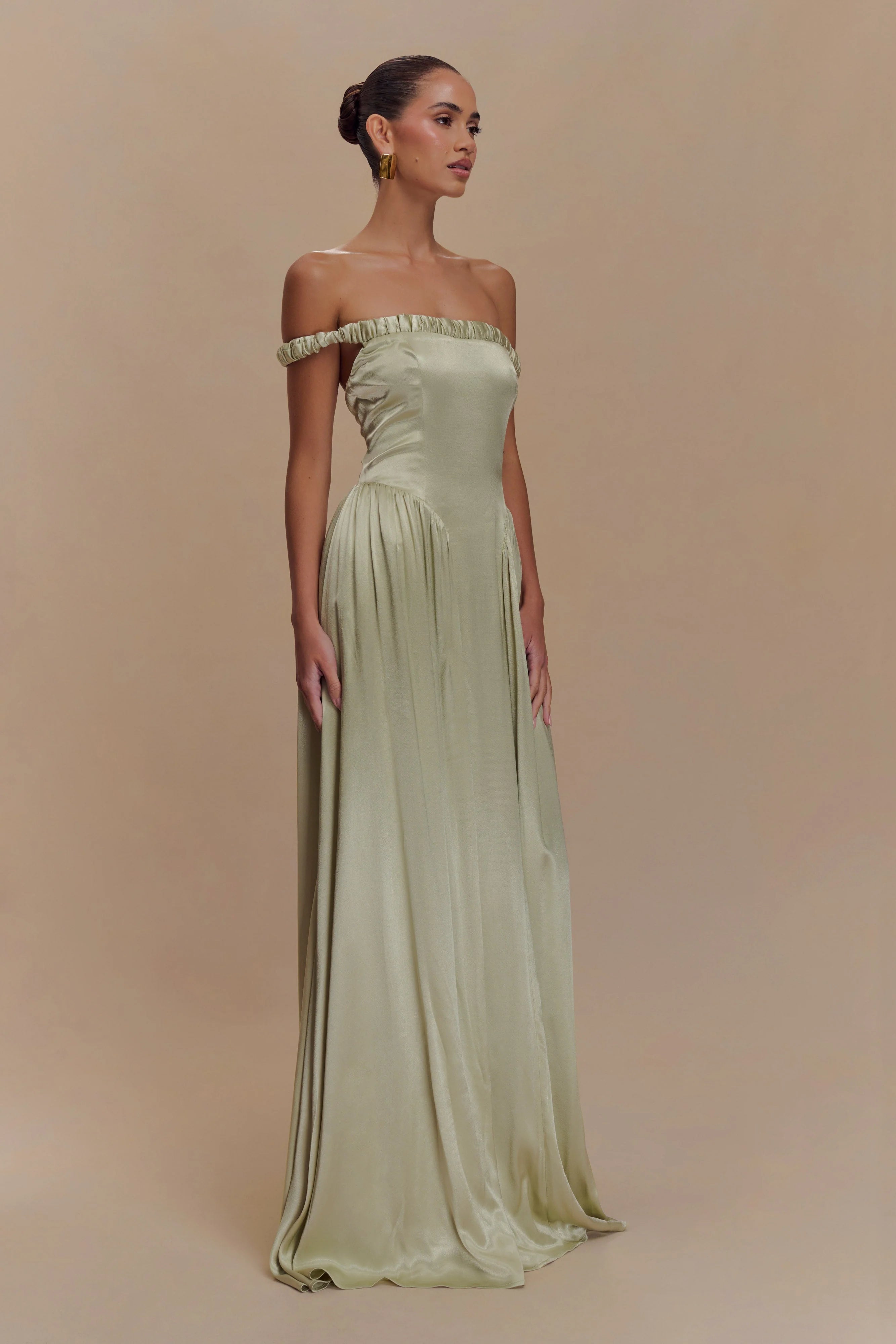 Coco Dropped Waist Maxi Dress - Sage