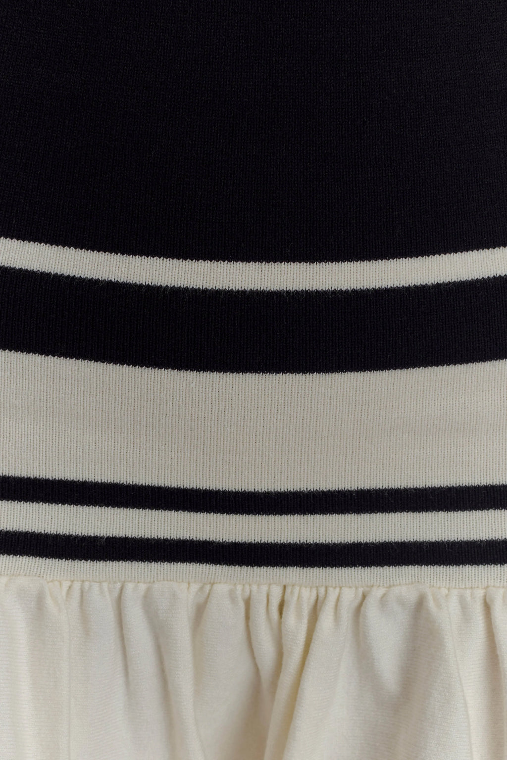 Ellison Contrast Knit Mini Dress - Black/White