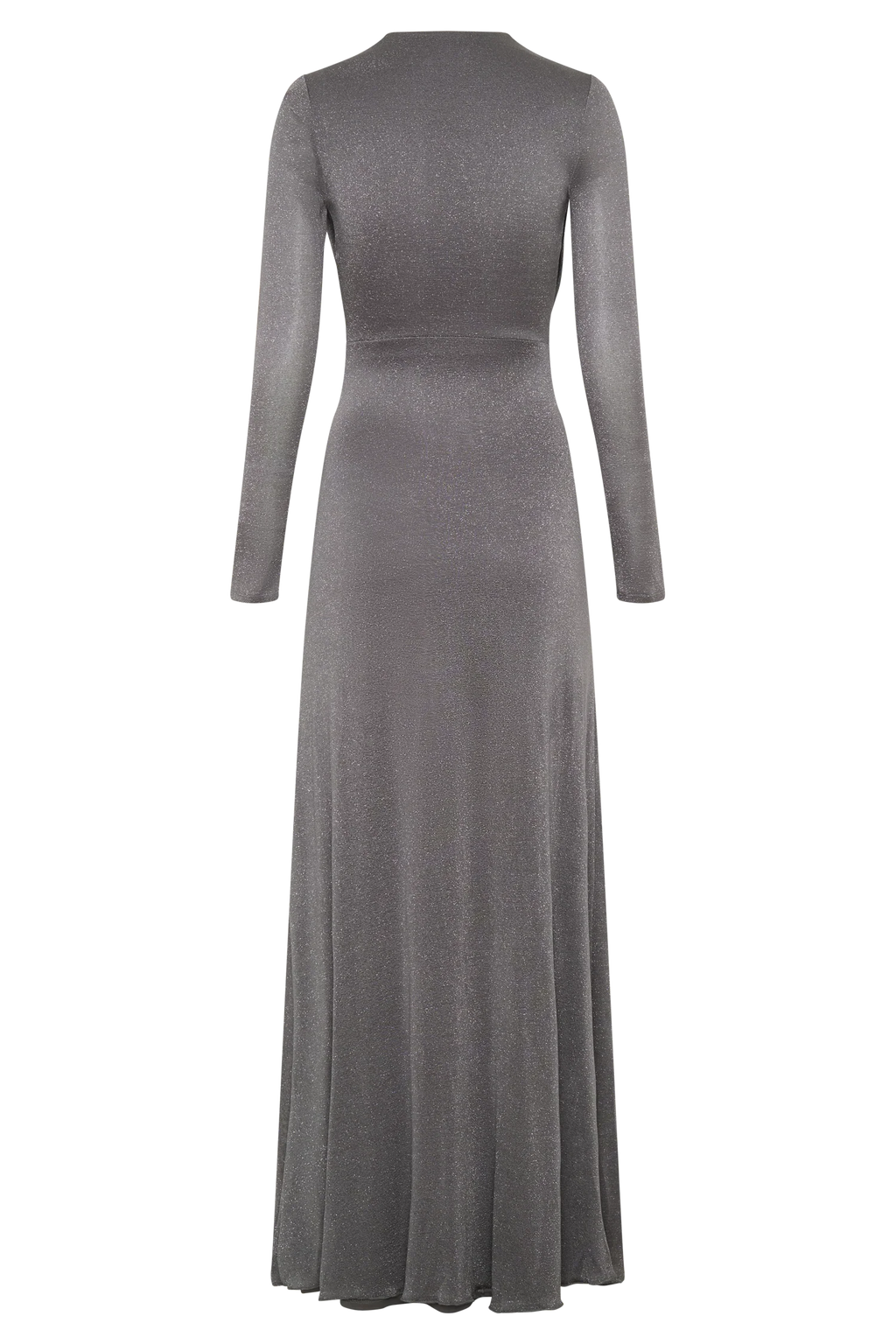 Scarlet Lurex Cowl Maxi Dress - Silver