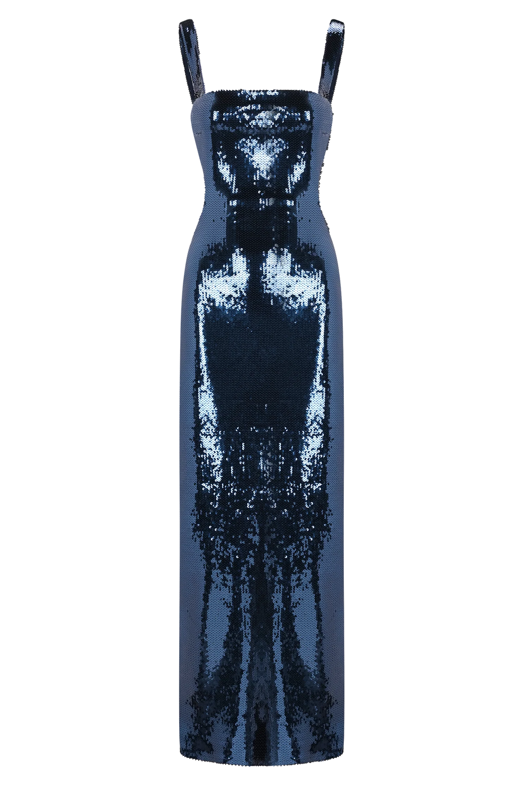 Adoria Sequin Cut Out Maxi Dress - Navy