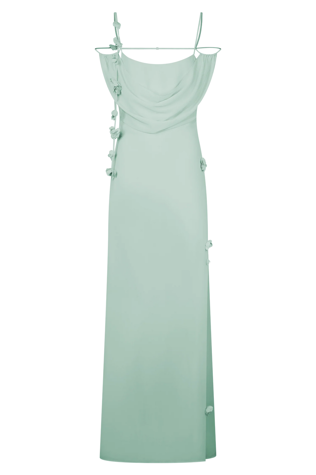 Rosalie Floral Chiffon Maxi Dress - Lagoon