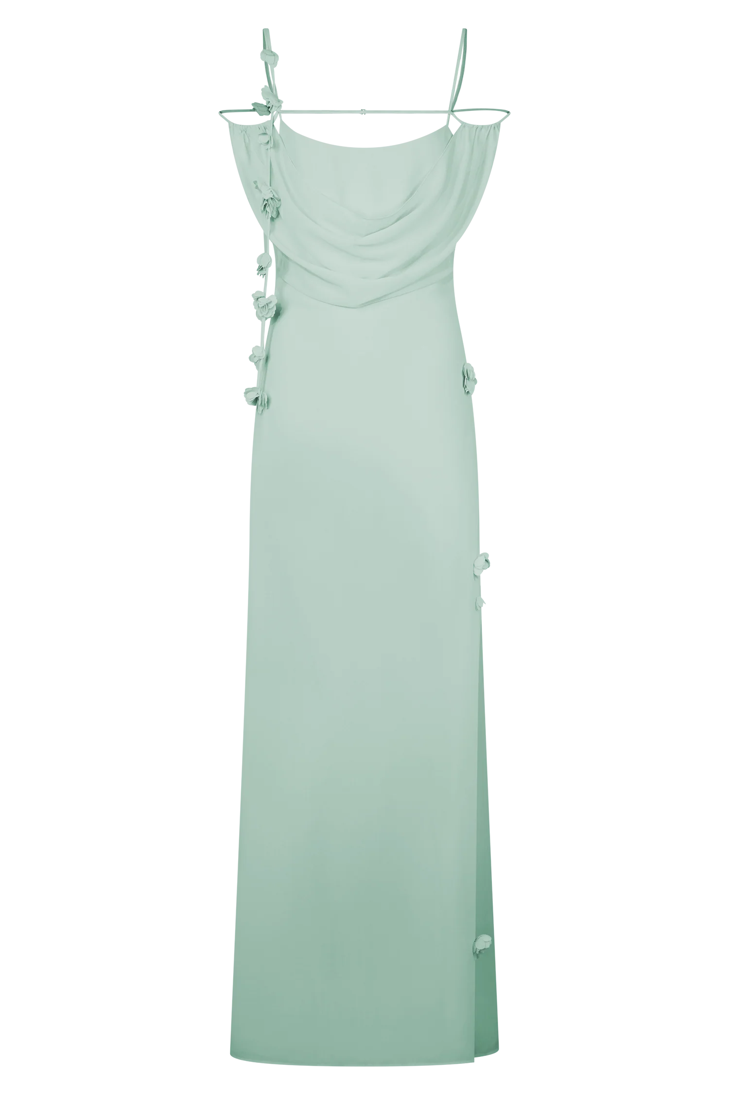 Rosalie Floral Chiffon Maxi Dress - Lagoon