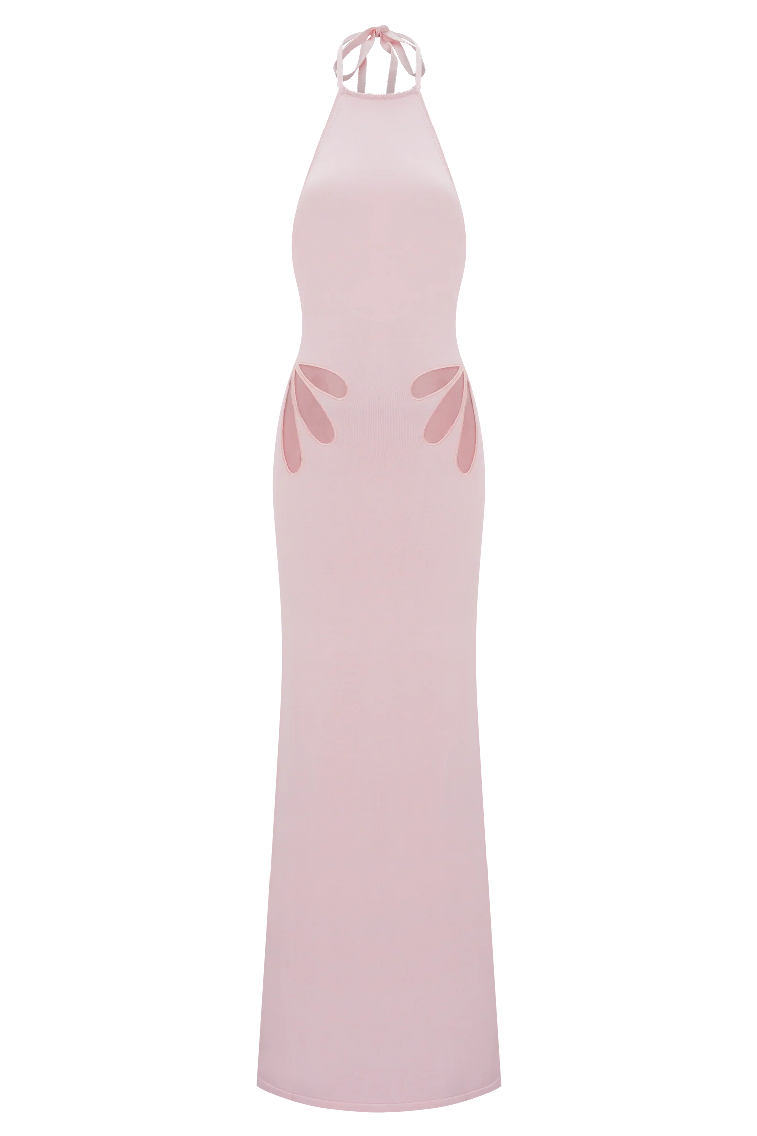 Brock Knit Halter Maxi Dress - Baby Pink