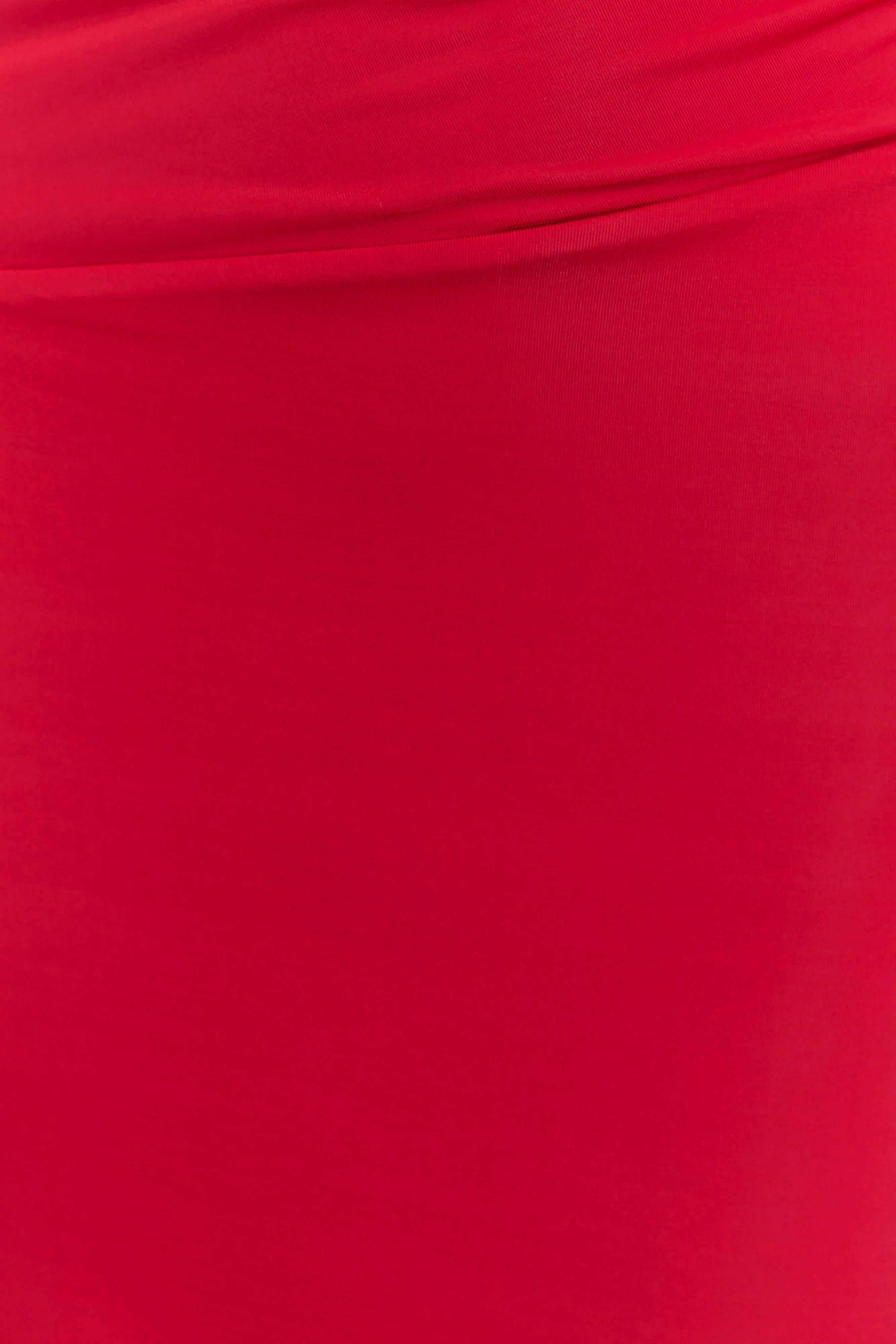 Therese Off Shoulder Ruched Maxi Dress - Red