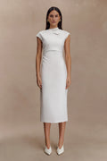Lorena Cotton Midi Dress - White