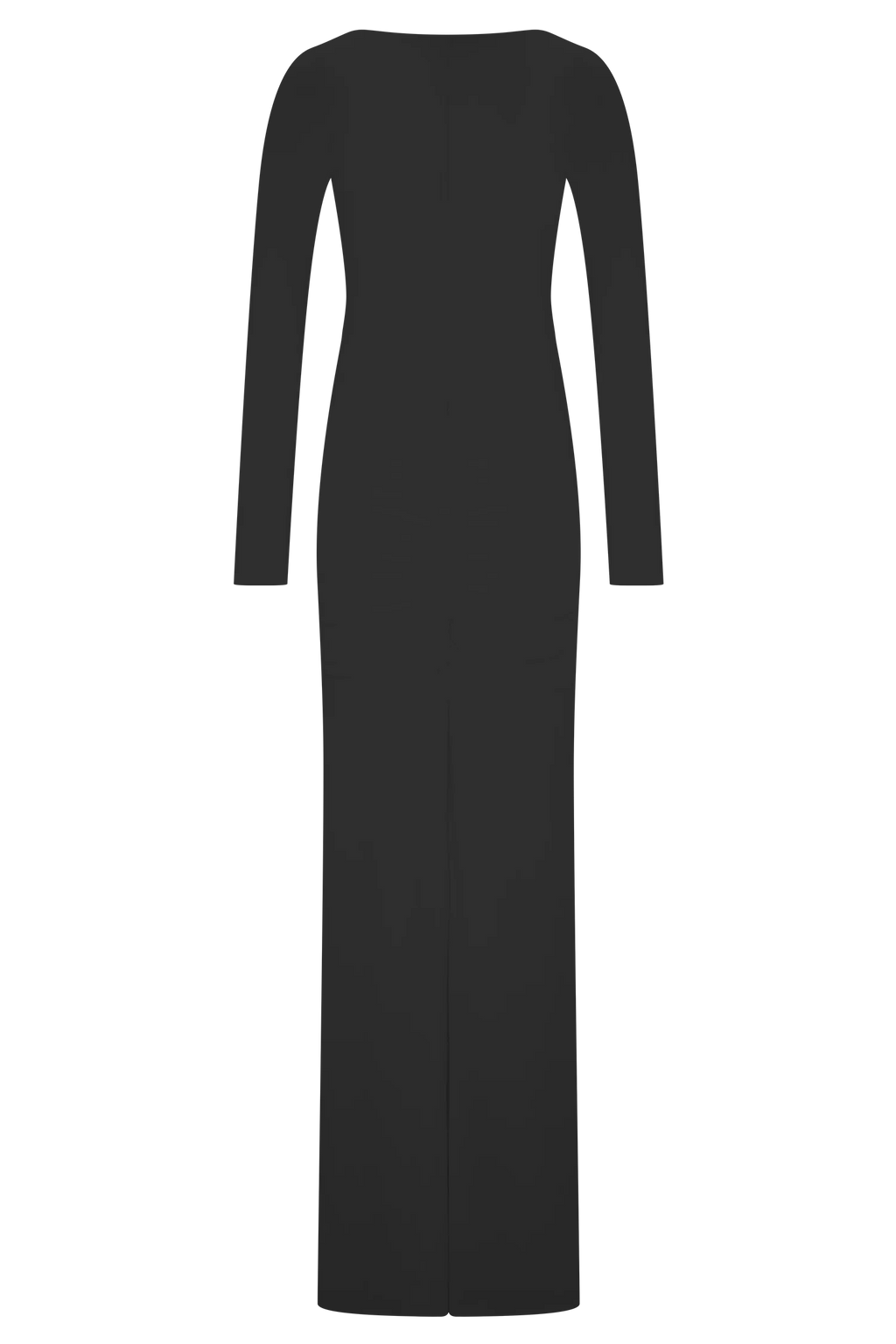 Louisa Long Sleeve Slinky Maxi Dress - Black