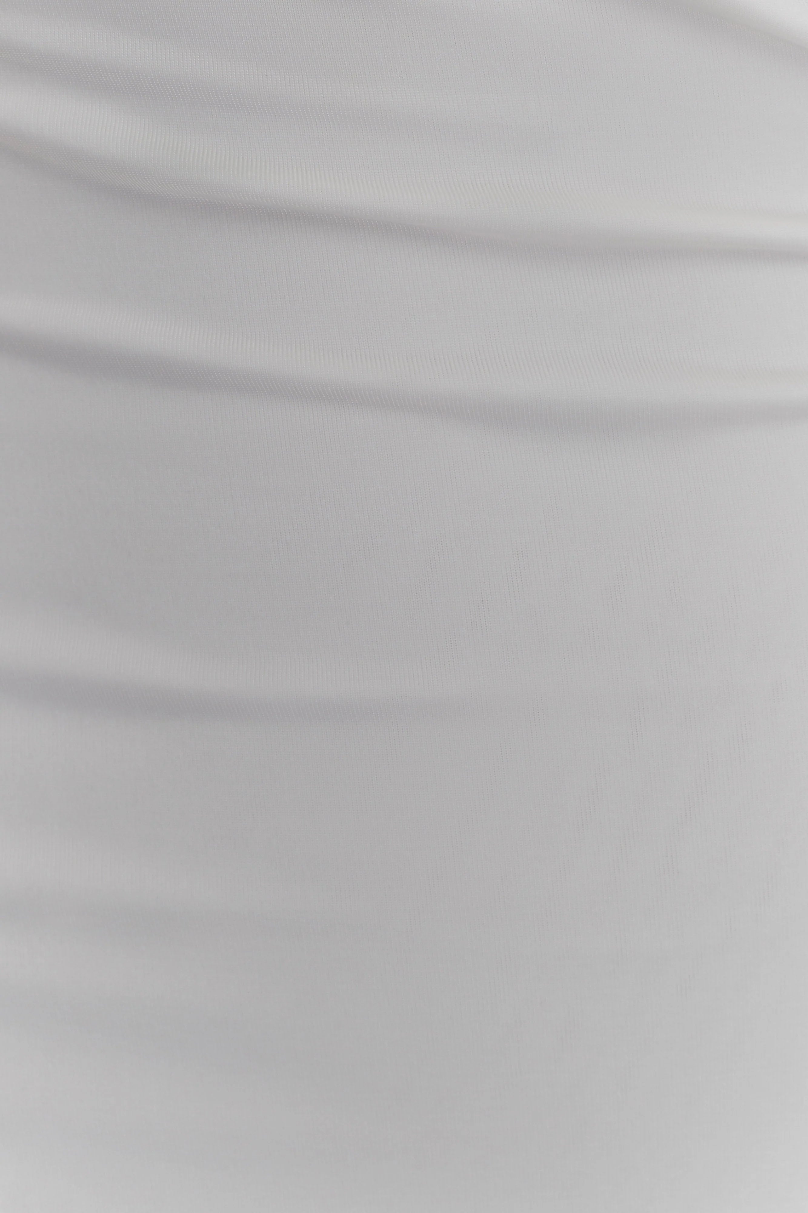 Lottie Slinky Maxi Dress With Split - White