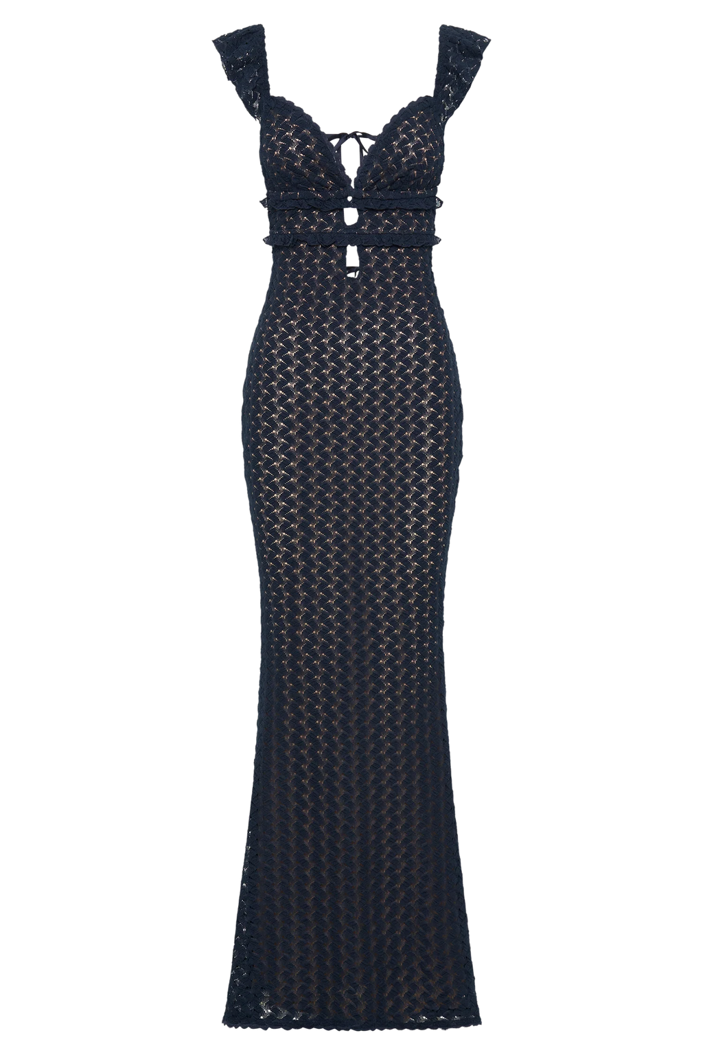 Ezra Lace Maxi Dress - Navy