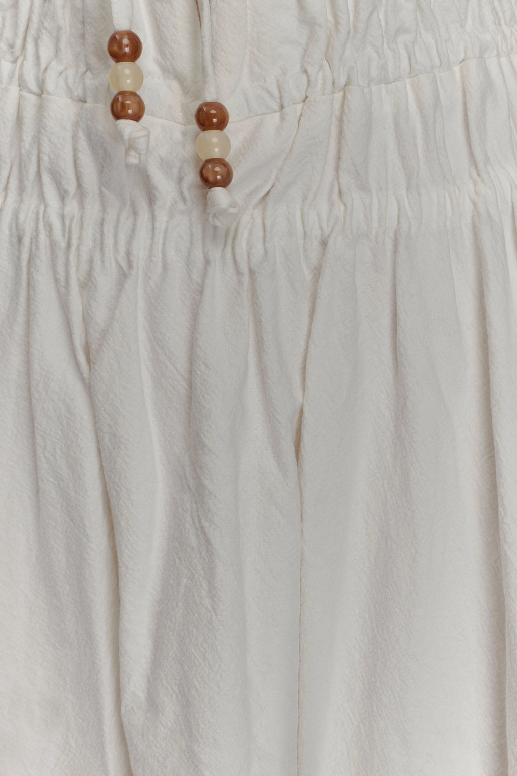 Elias Shirred Cotton Midi Dress - White