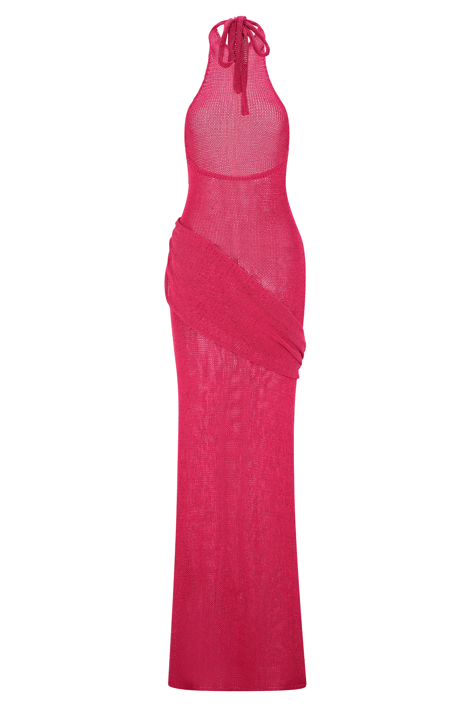 Reece Halter Knit Maxi Dress - Dragonfruit
