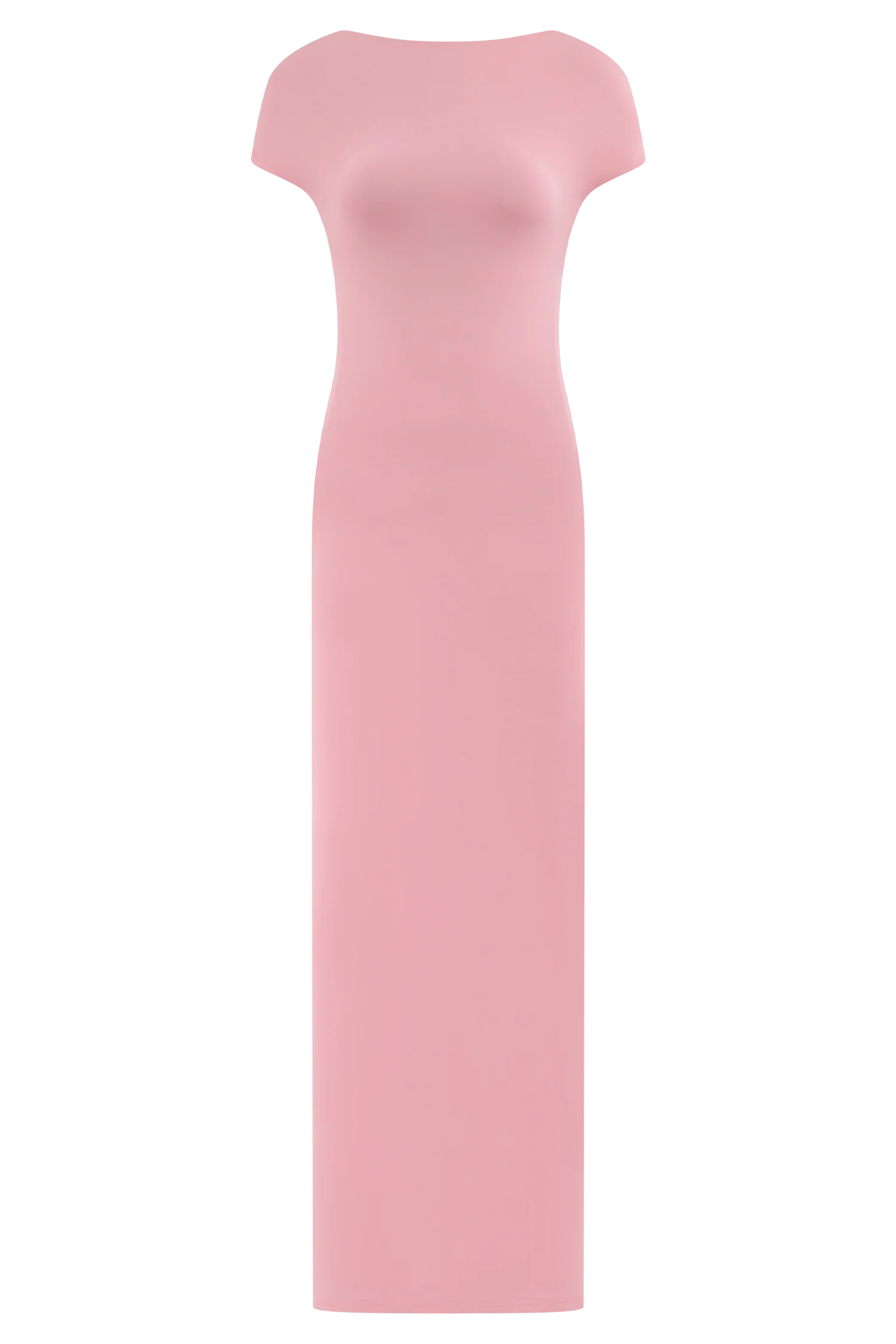 Imogen Off Shoulder Slinky Maxi Dress - Candy Pink