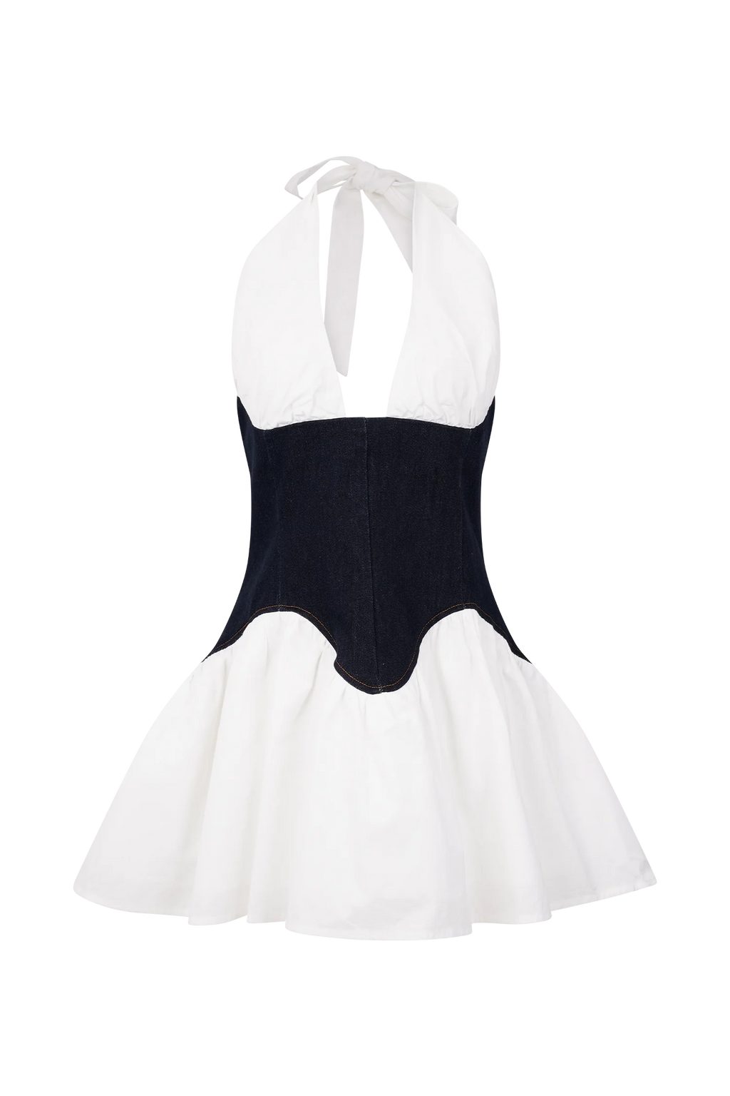 Merlyn Denim Cotton Mini Dress - Indigo Blue