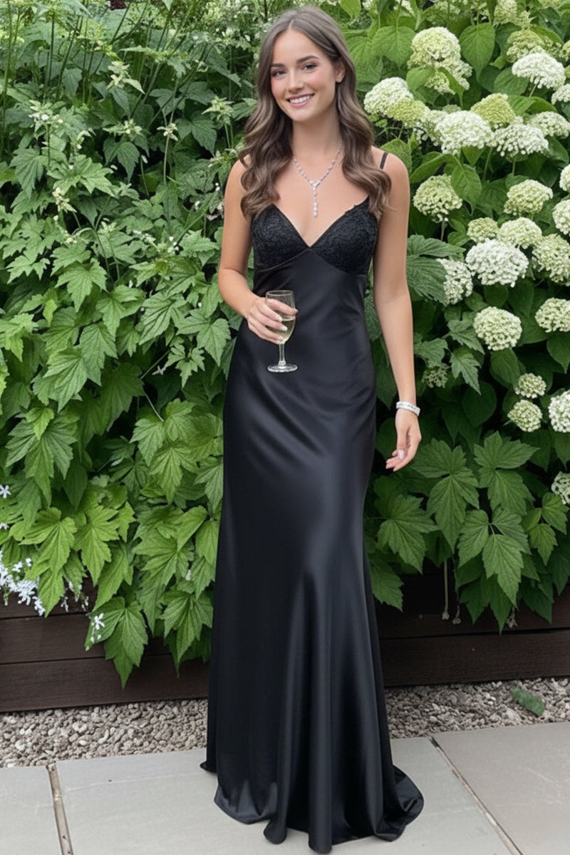Beaded Blue Soft Satin Sheath Long Dress