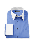 Product Image of Comfort Stretch Non-iron Solid Dress Shirt-French Blue