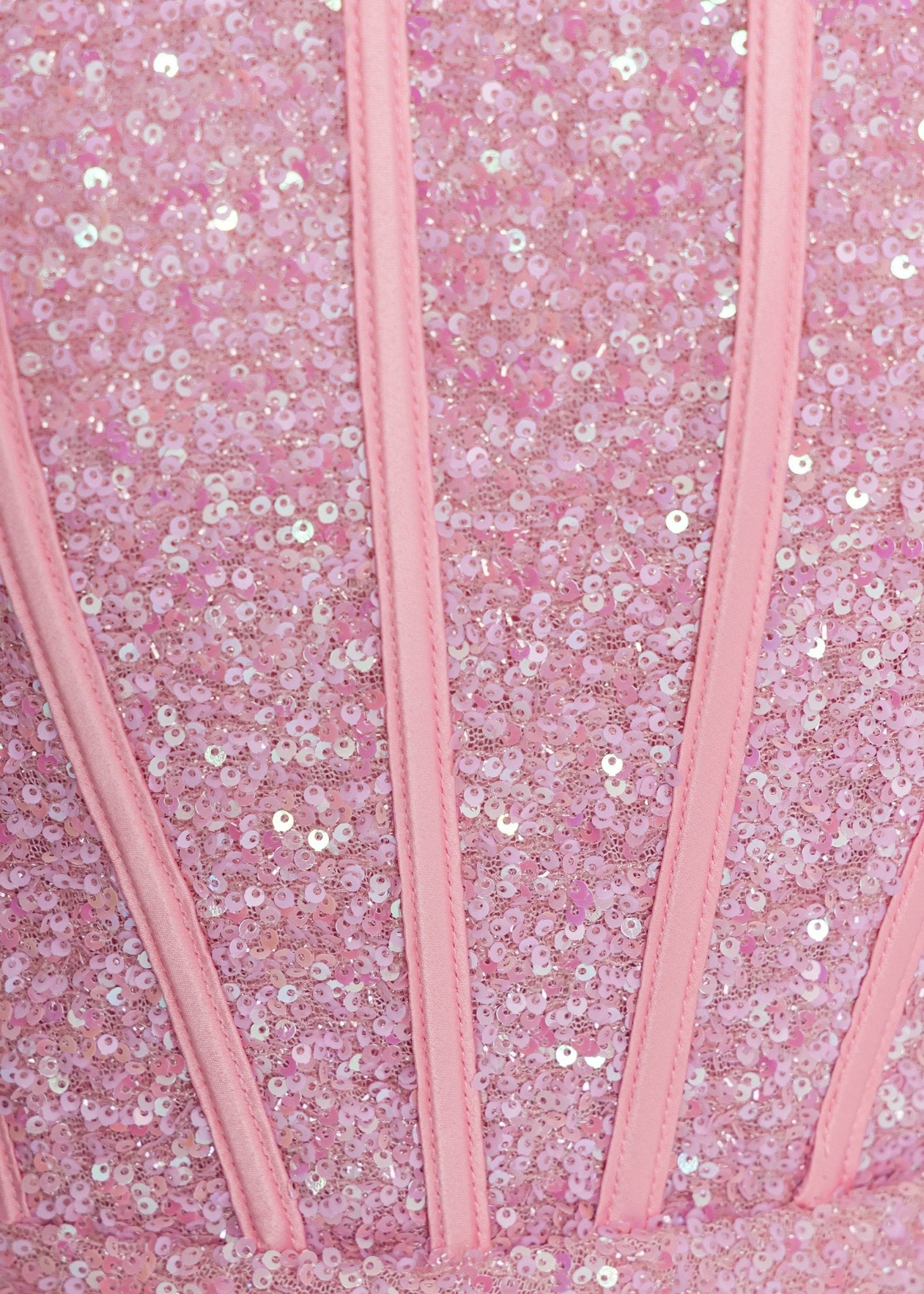 Endless Serenade Sequin Drape Mini Dress - Pink - Dressmezee
