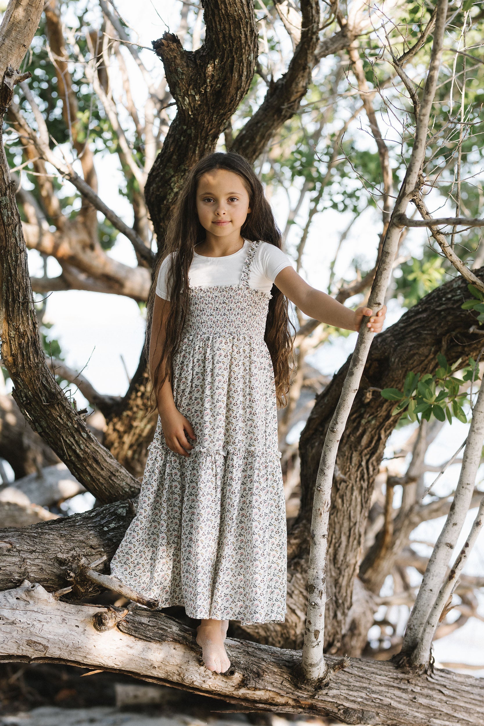 Smocked Maxi Jumper-Multi