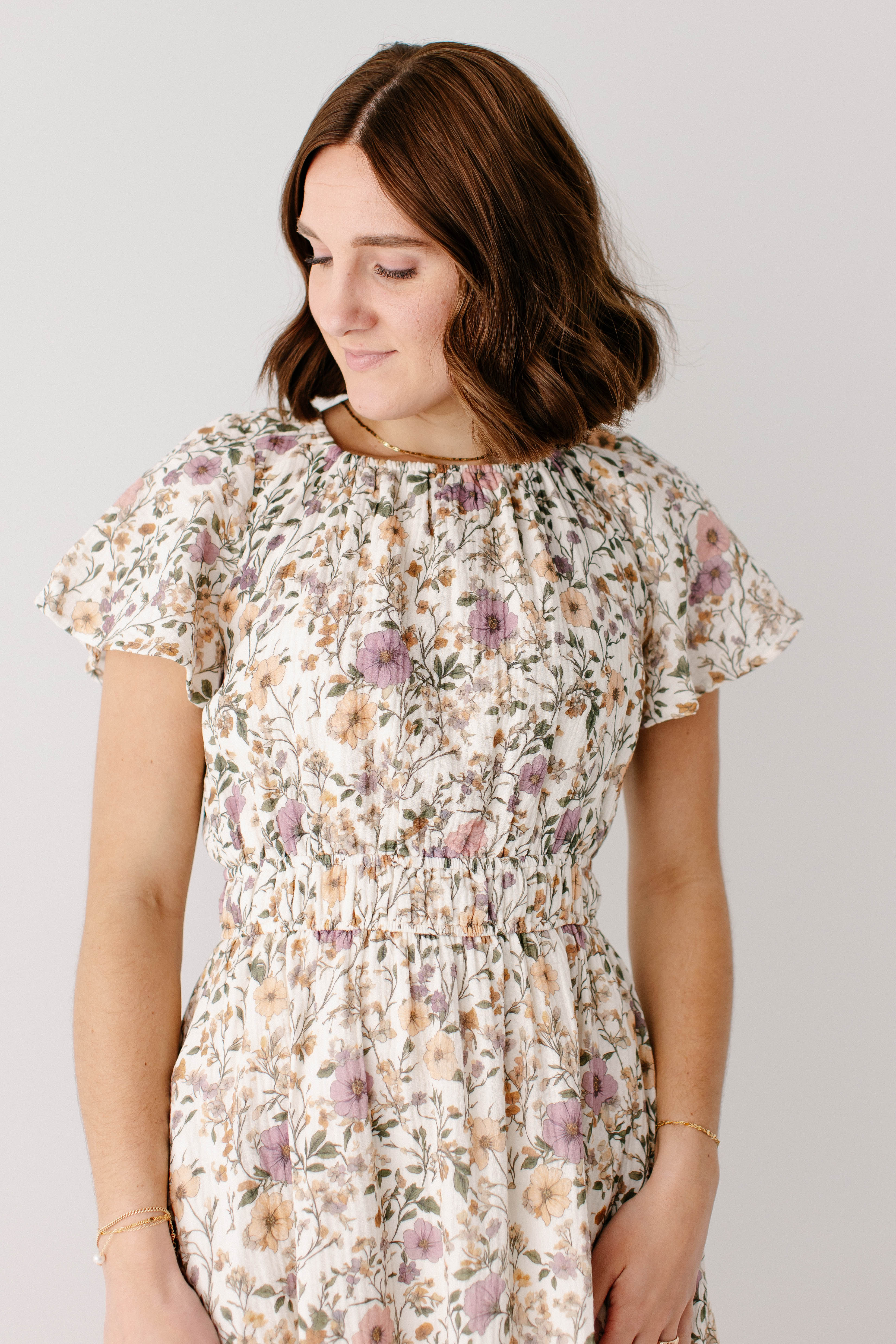 'Cynthia' Morning Glory Cotton Gauze Dress
