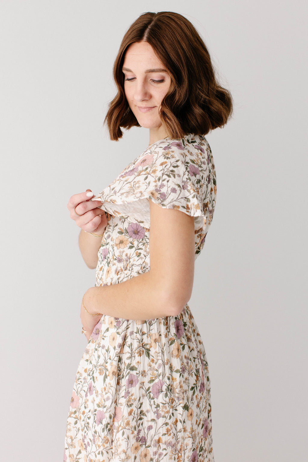 'Cynthia' Morning Glory Cotton Gauze Dress