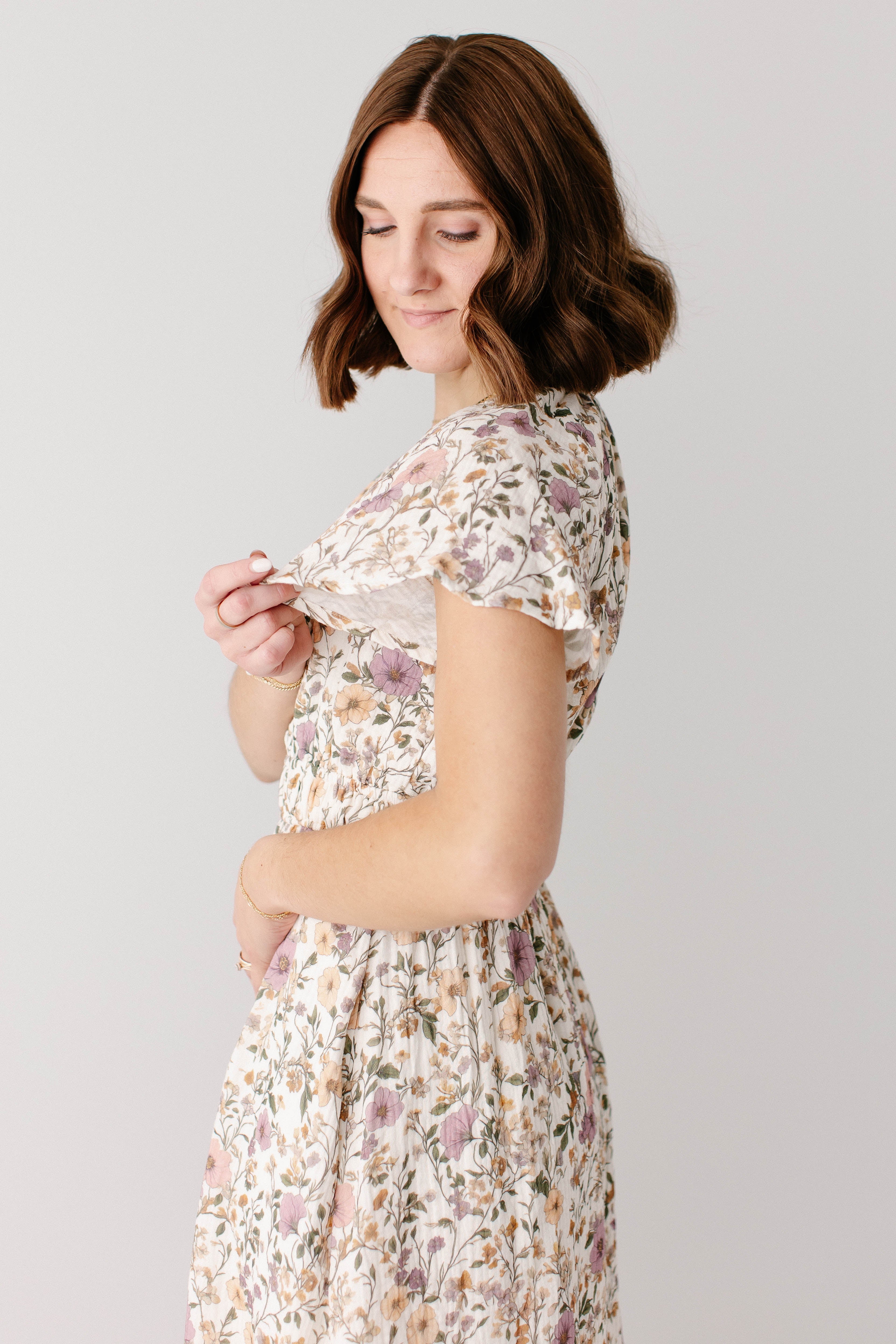 'Cynthia' Morning Glory Cotton Gauze Dress