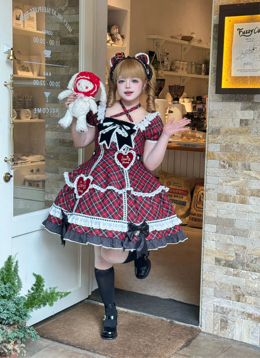 Shibuya Sweetheart - Plus Size Old School Lolita OP Dress, Side Pocket