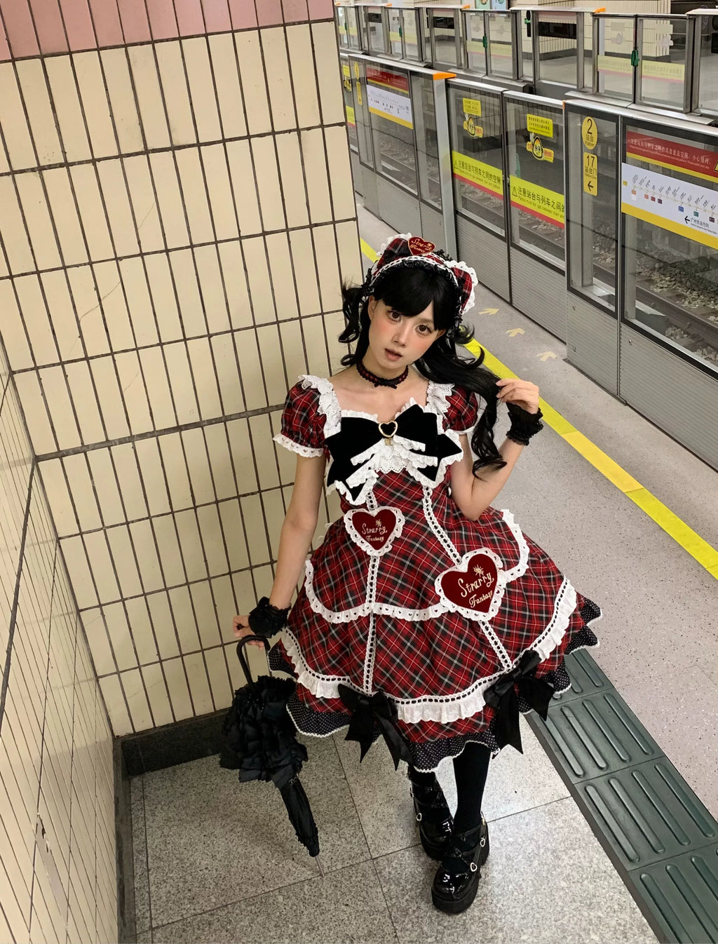 Shibuya Sweetheart - Plus Size Old School Lolita OP Dress, Side Pocket
