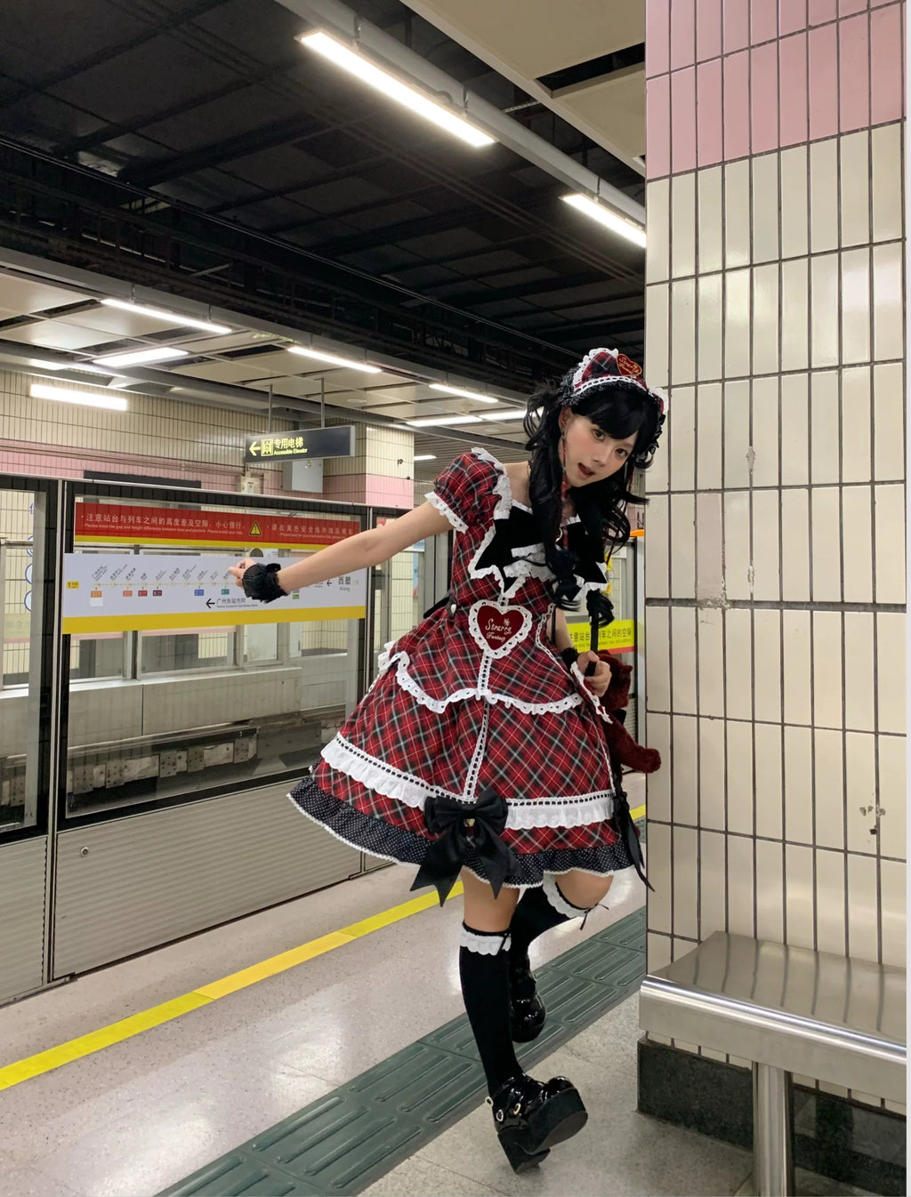 Shibuya Sweetheart - Plus Size Old School Lolita OP Dress, Side Pocket