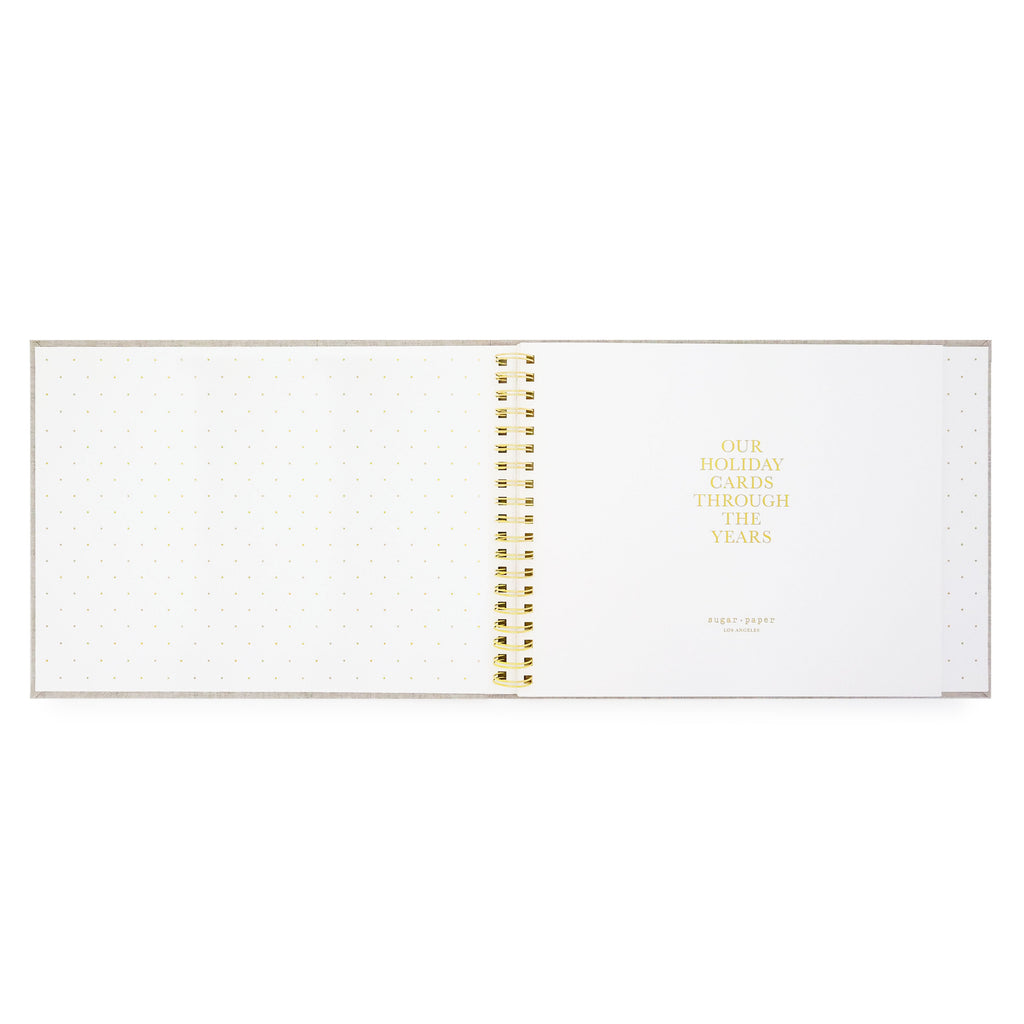 holiday card book front interior page