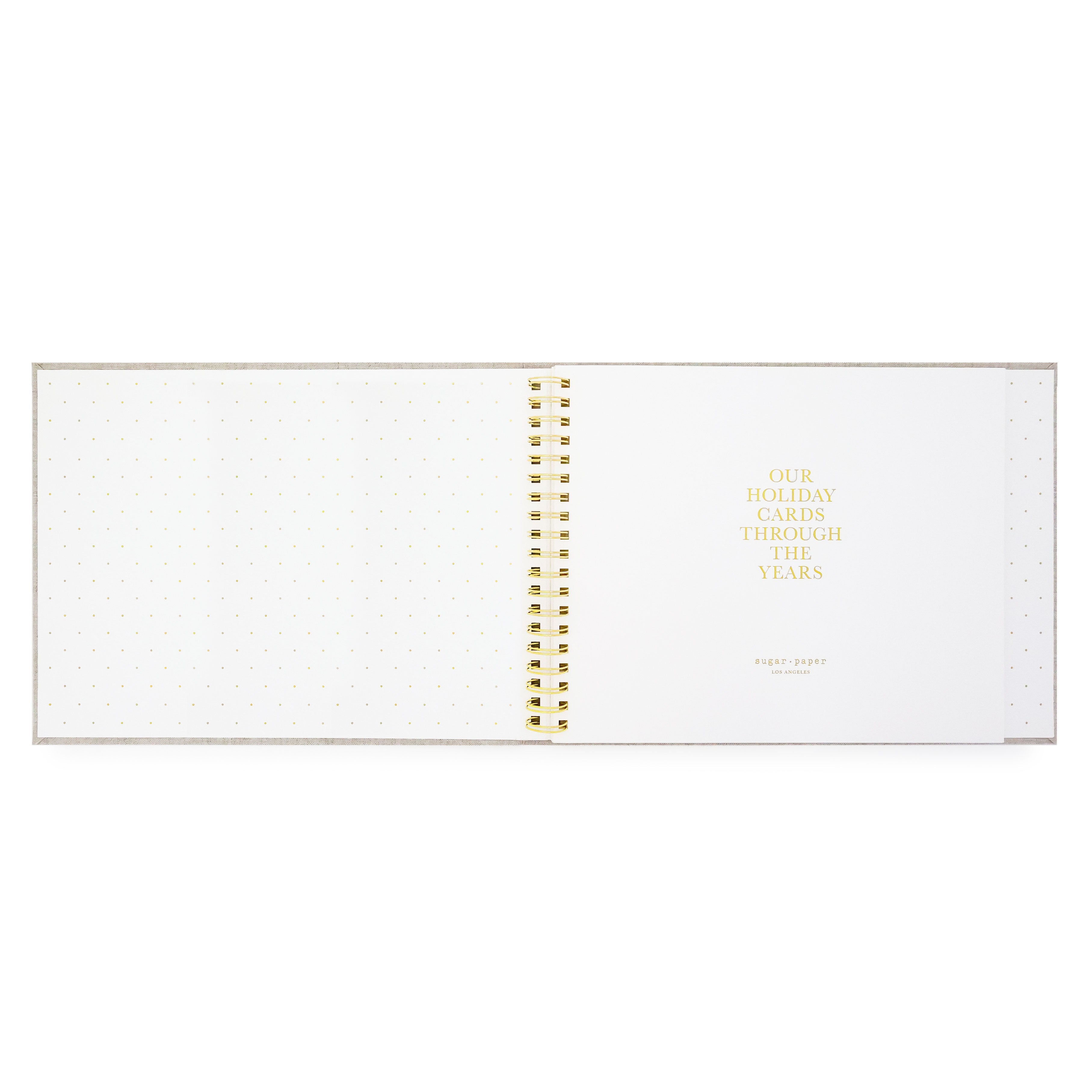 holiday card book front interior page