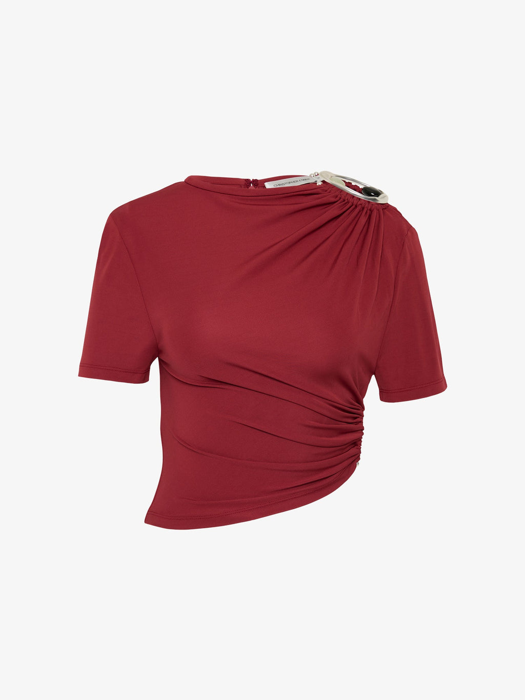 Orica Crystal Ruched Jersey Tee - Christopher Esber