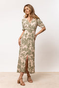 Button up dress in sage 
