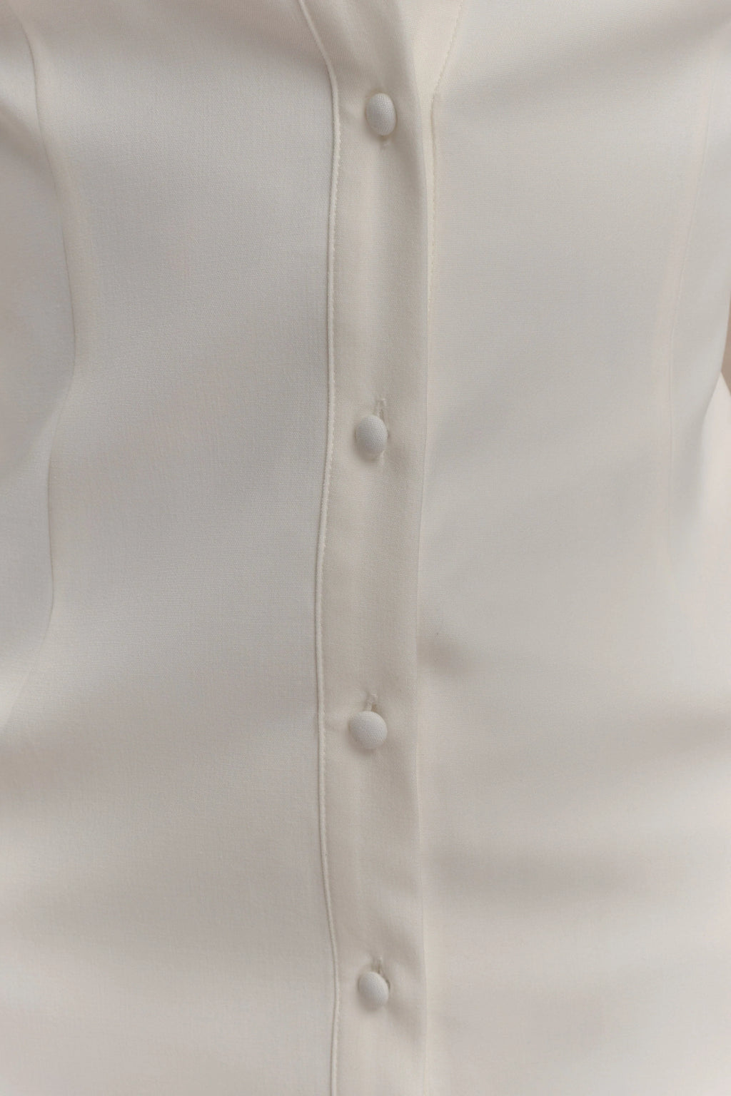 Dorian Fitted Shirt Midi Dress - White