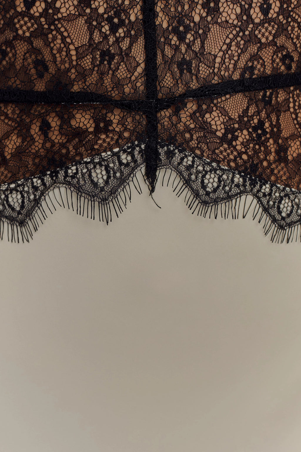 Dinah Lace And Satin Maxi Dress - Black/Ivory