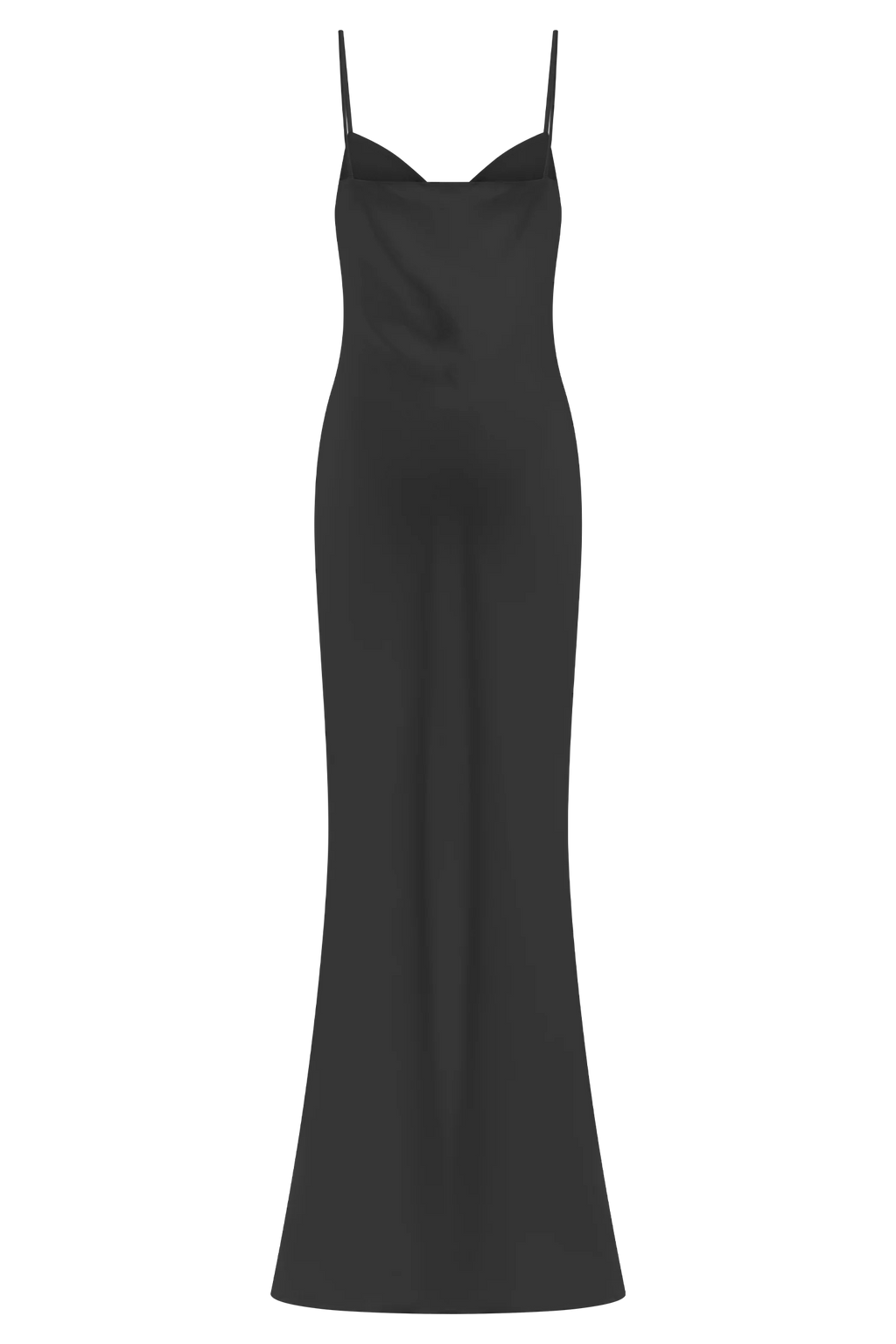 Lilly Sweetheart Satin Maxi Dress - Black