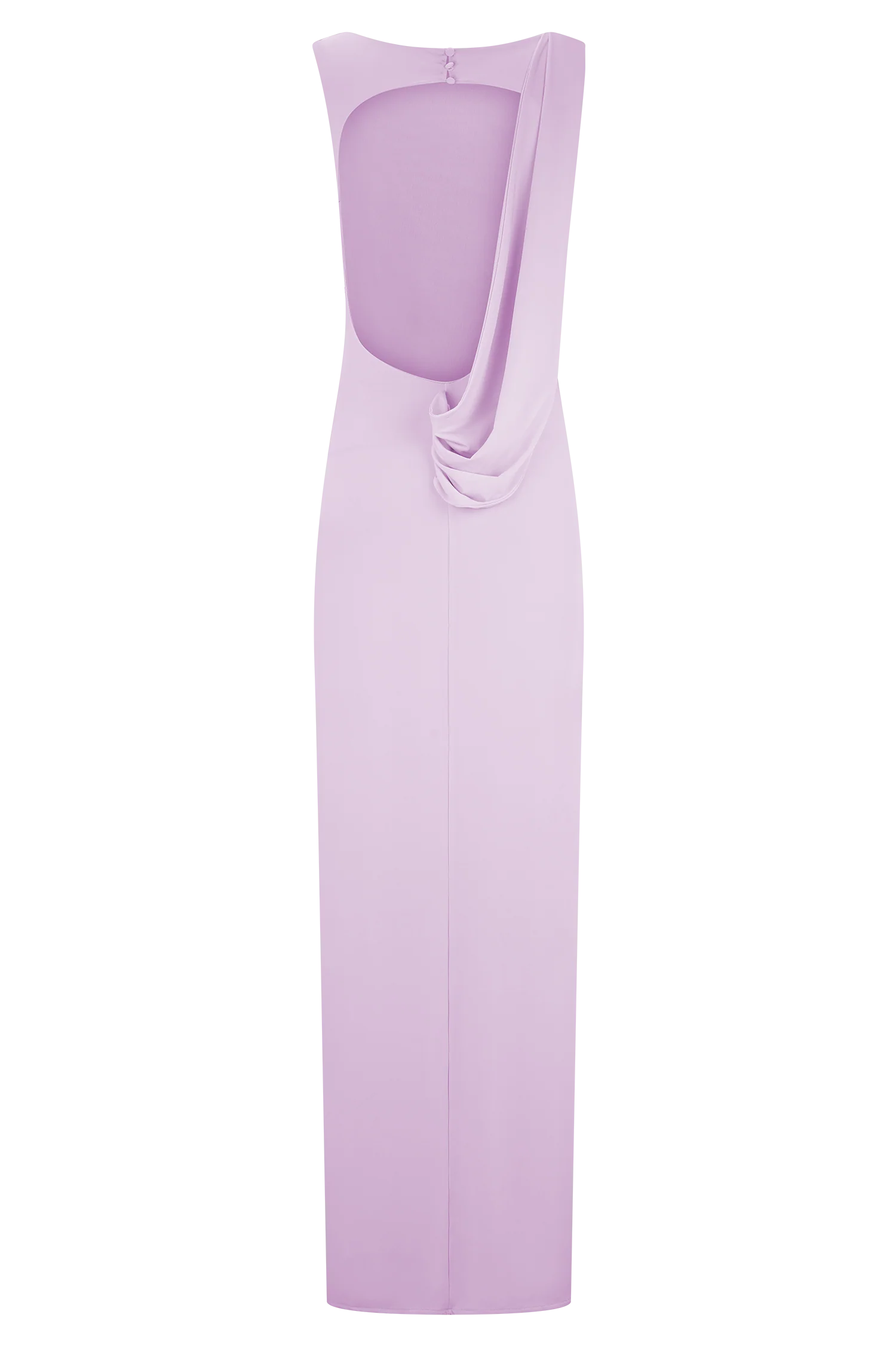 Henley Slinky Drape Maxi Dress - Baby Pink