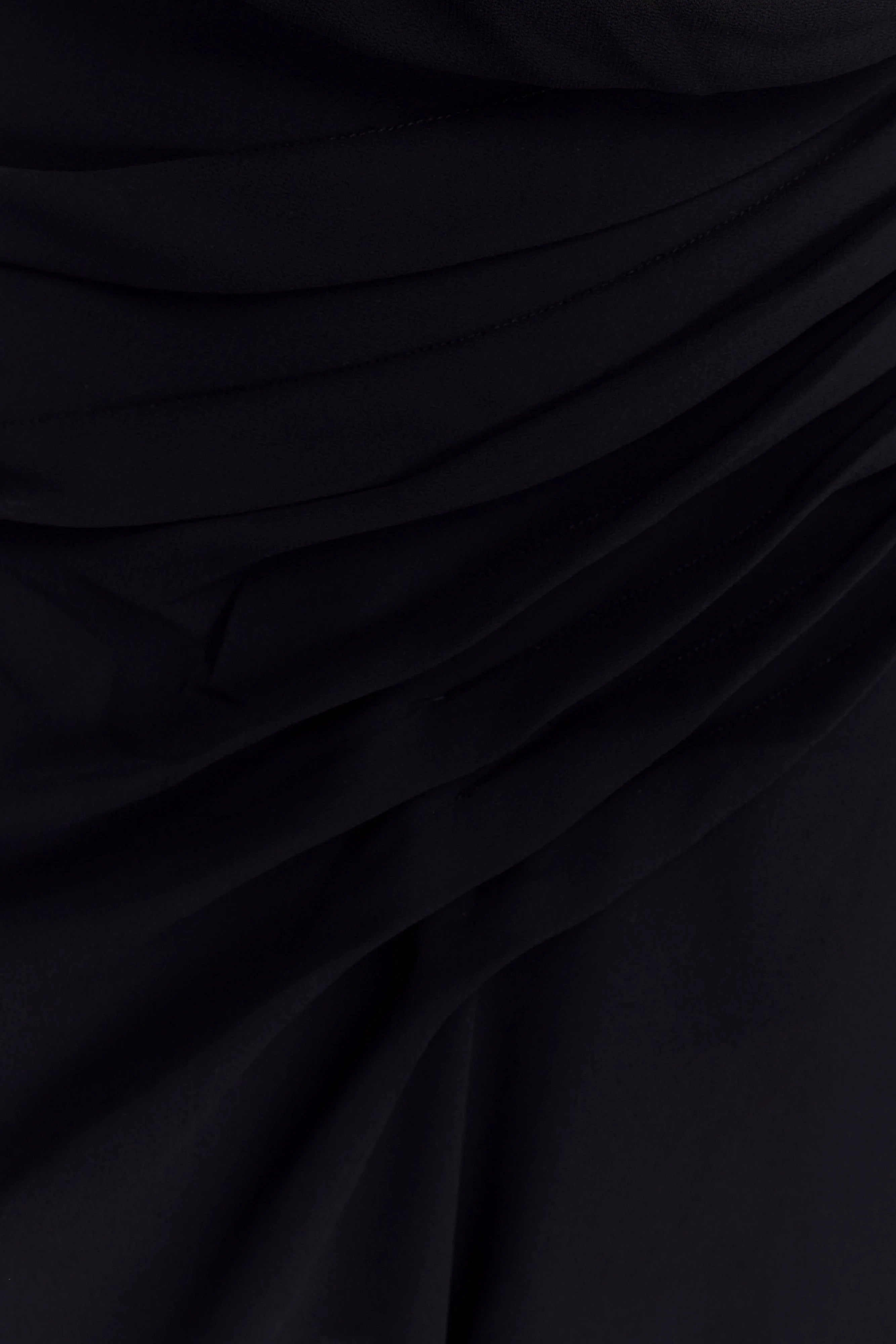 Oria Chiffon Mini Dress - Black