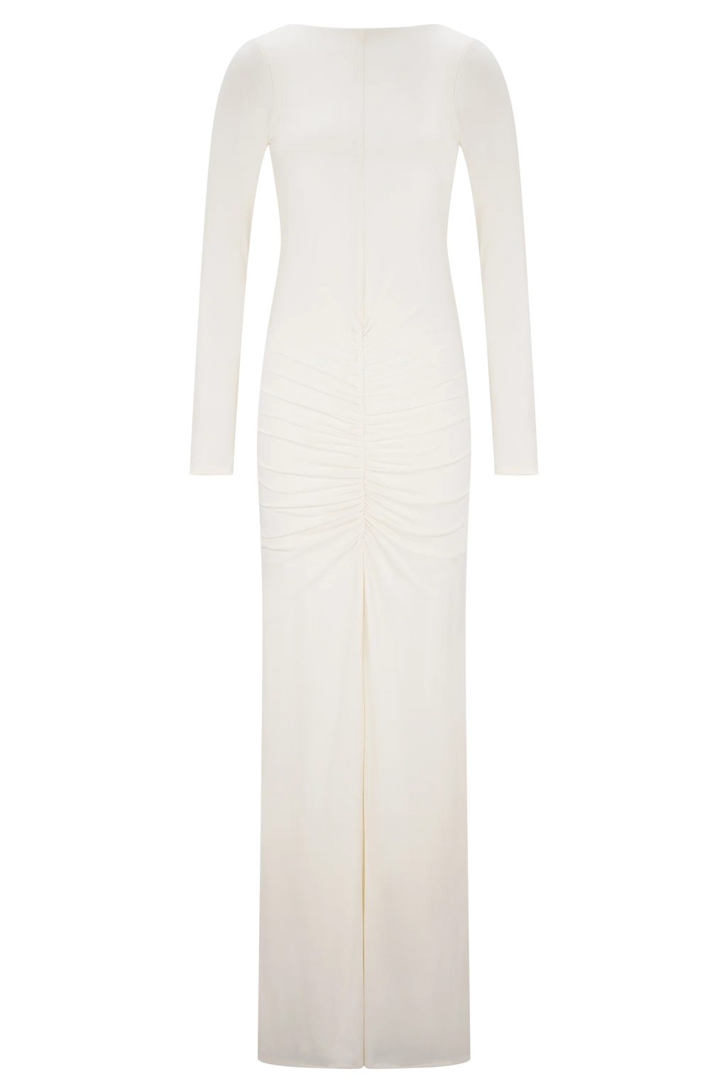 Louisa Long Sleeve Slinky Maxi Dress - Ivory