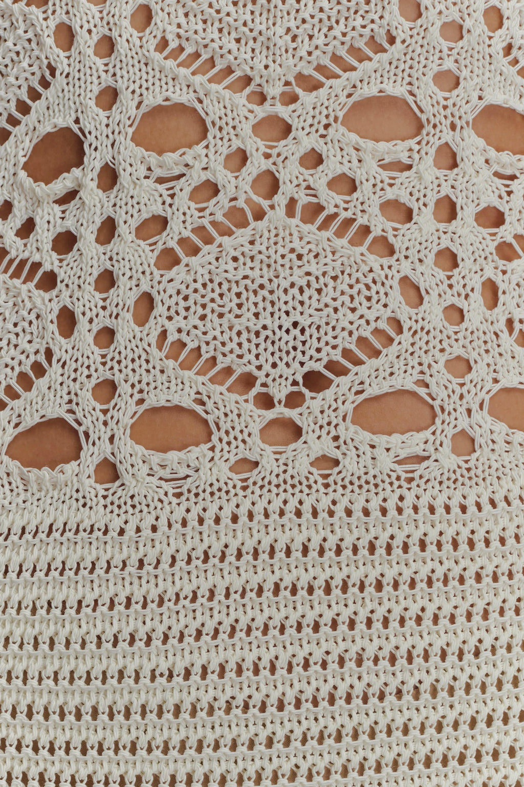 Everette Crochet Knit Mini Dress - Ivory