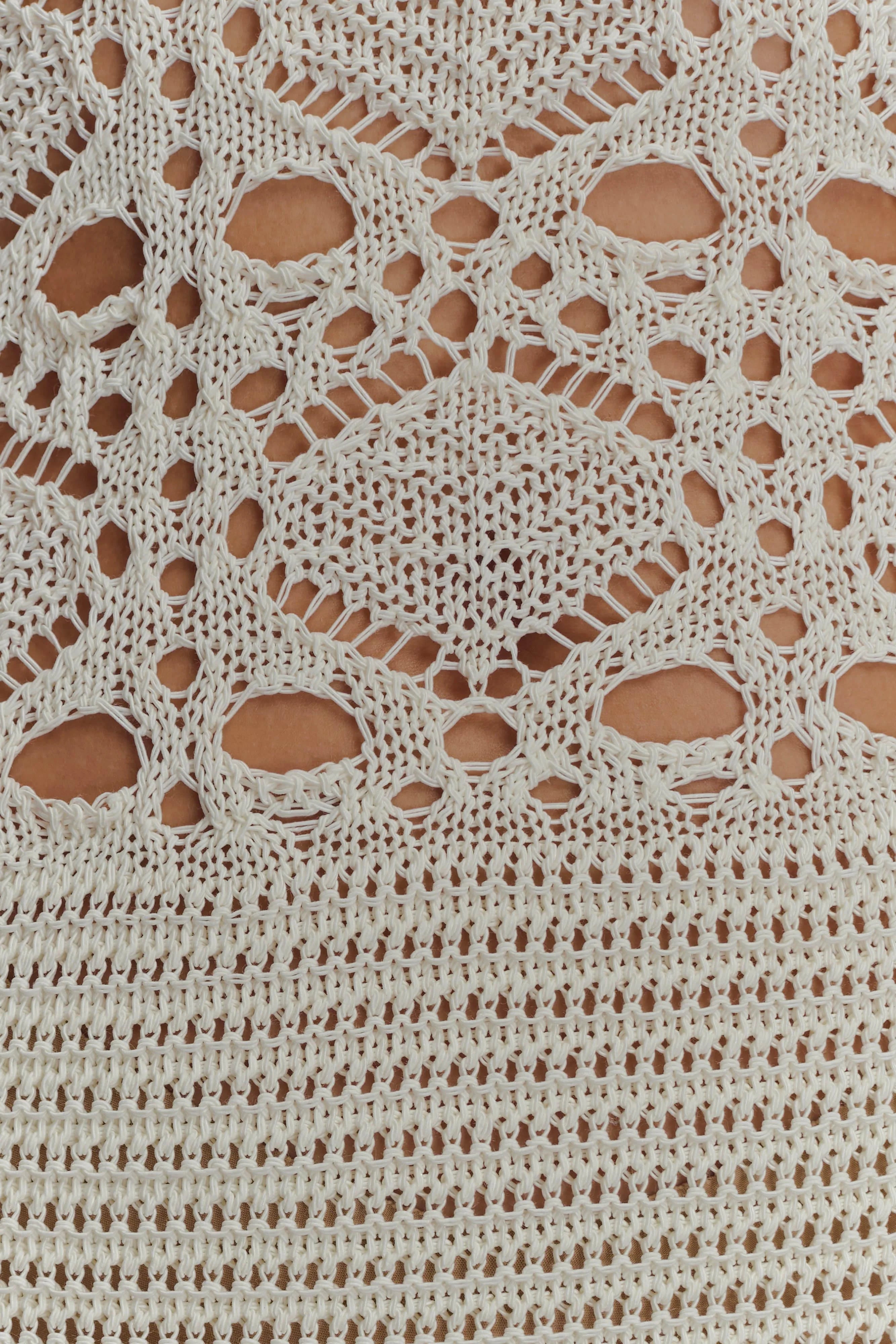 Everette Crochet Knit Mini Dress - Ivory
