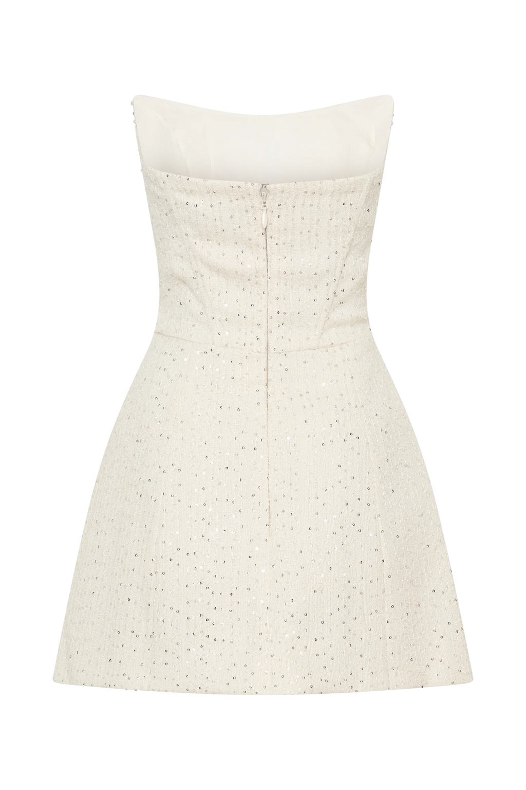 Lorrie Tweed Corset Mini Dress - White