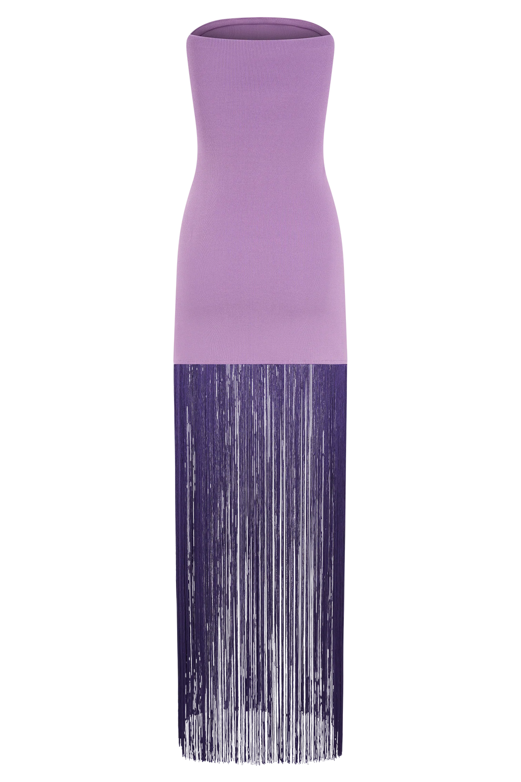 Koah Fringe Bandage Knit Maxi Dress - Purple