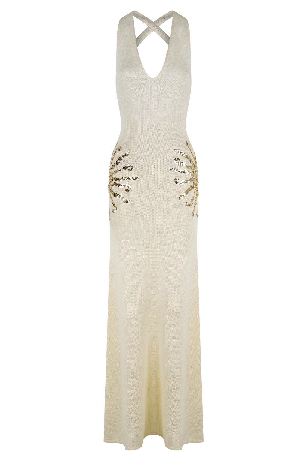 Ellington Knit Maxi Dress With Sequin - Ivory