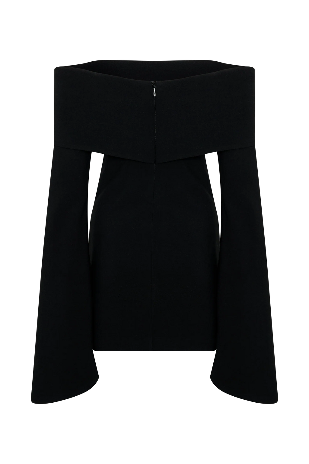 Dominique Off Shoulder Long Sleeve Mini Dress - Black