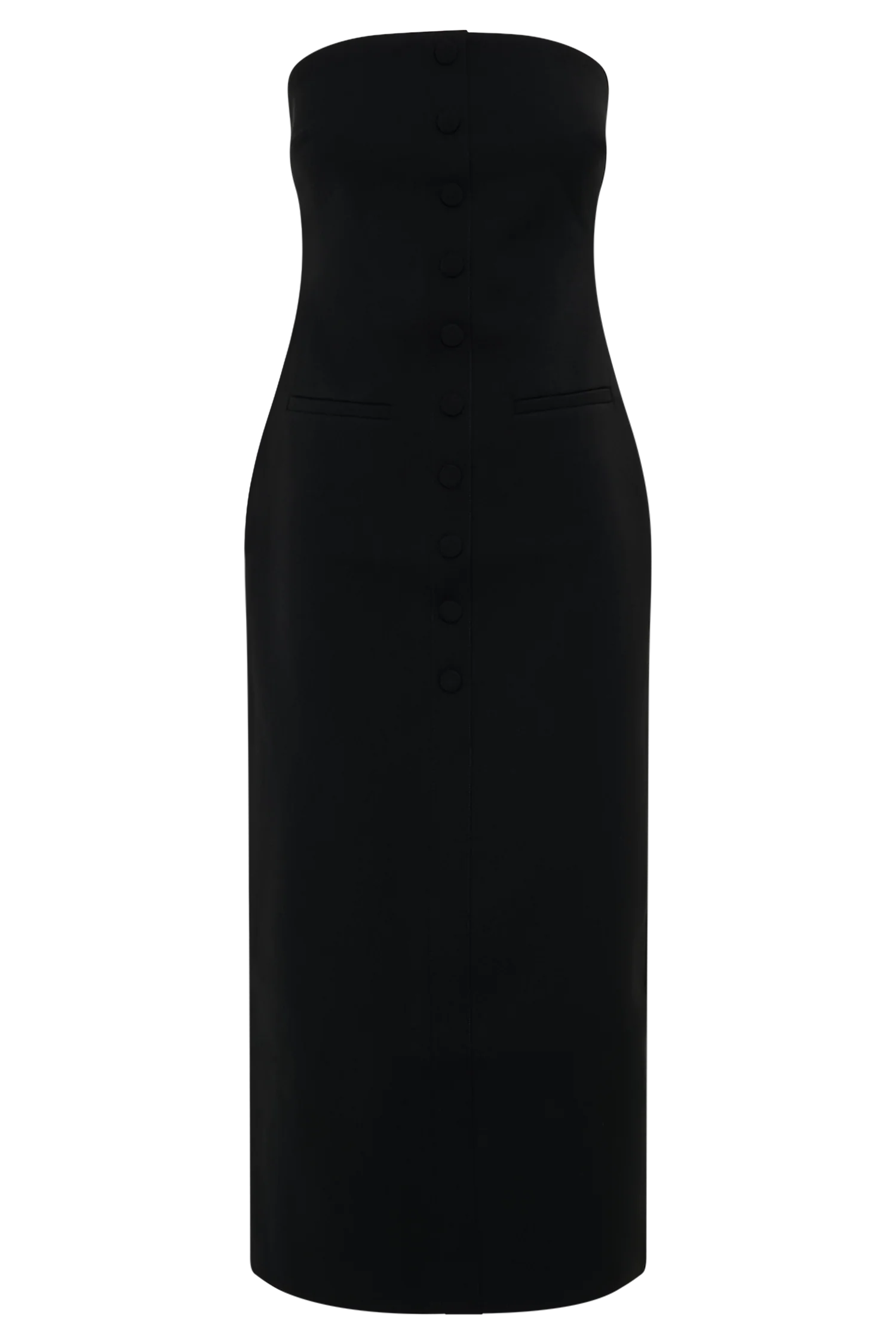 Sussan Strapless Midi Dress - Black