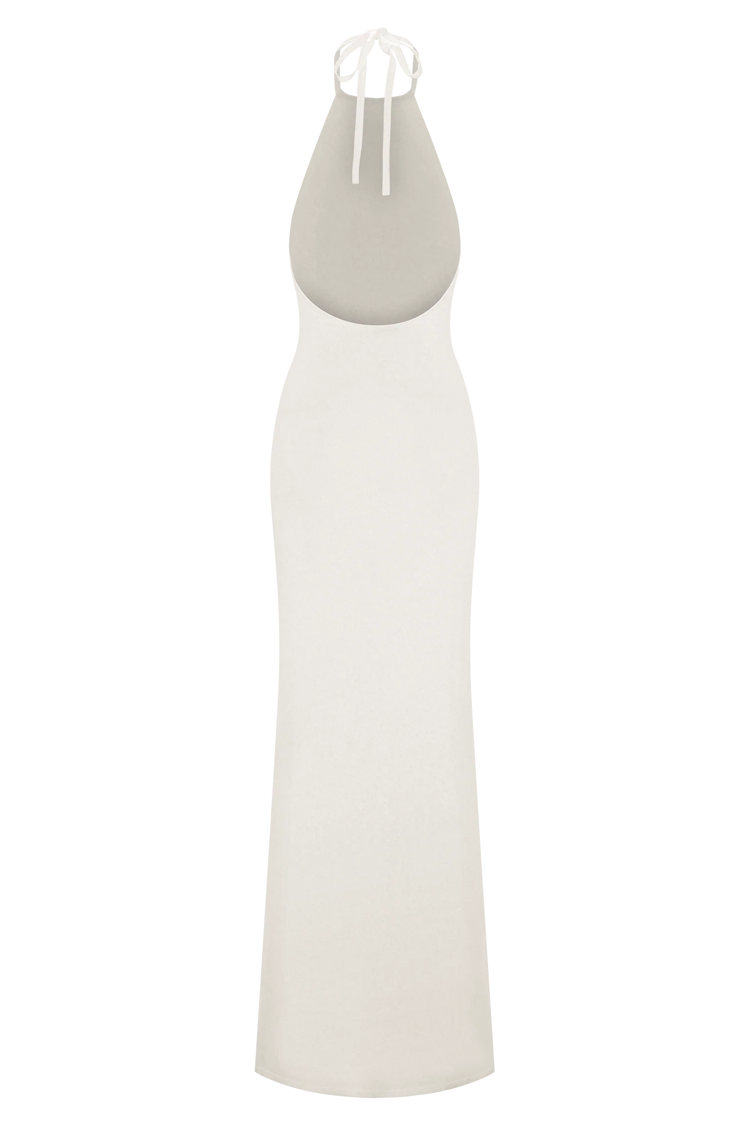 Brock Knit Halter Maxi Dress - White