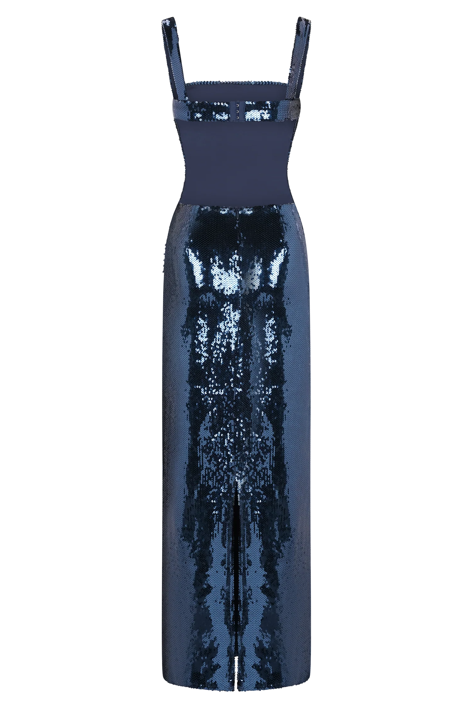 Adoria Sequin Cut Out Maxi Dress - Navy