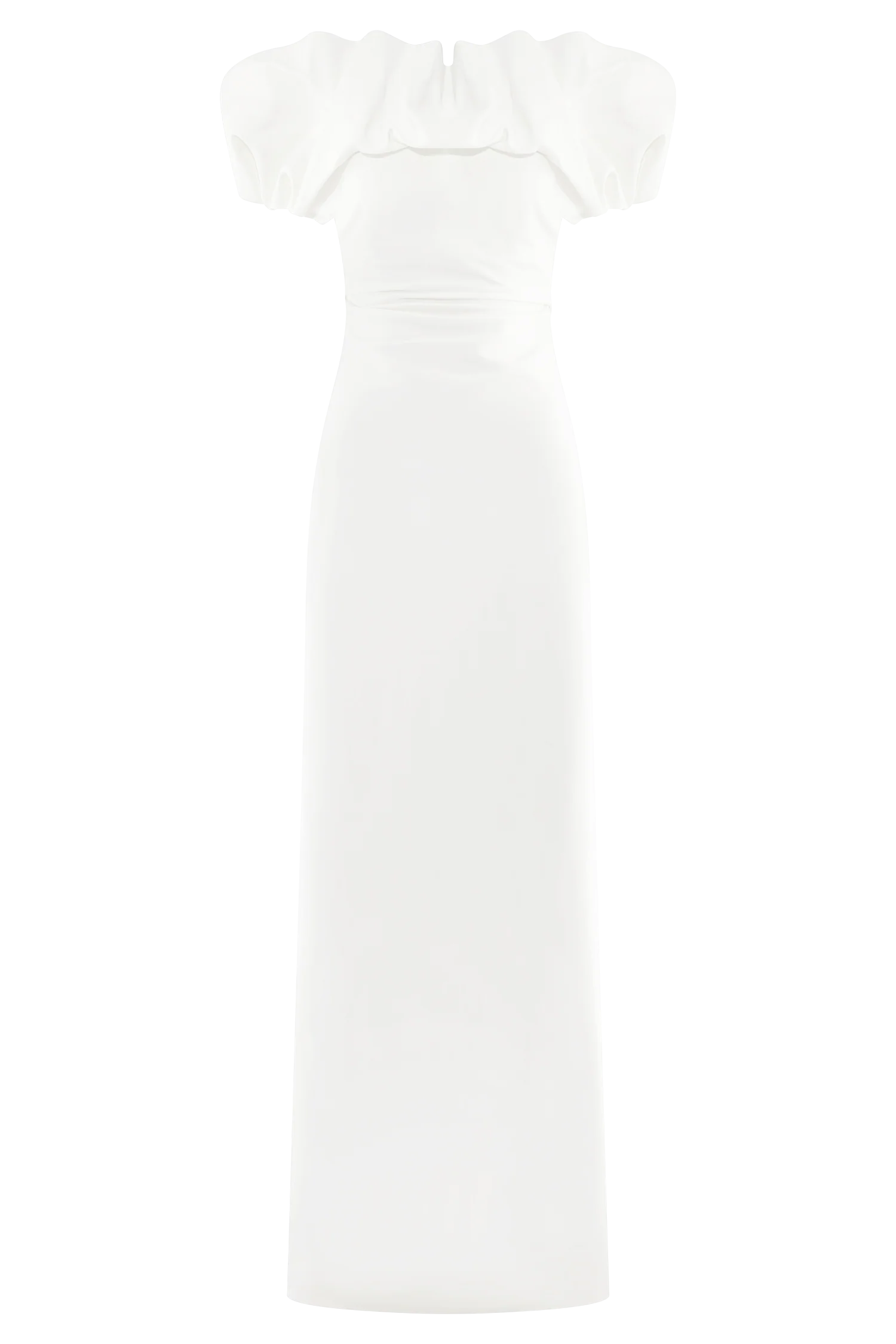 Sariya Sculptural Maxi Dress - White
